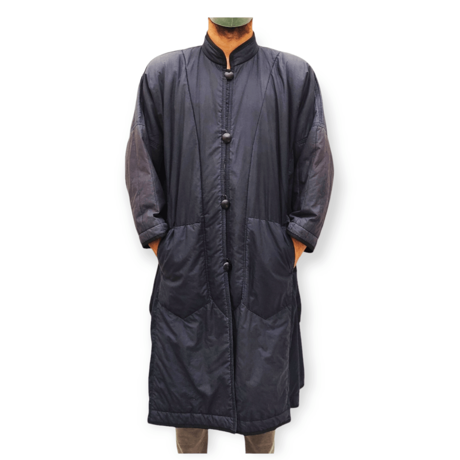 ISSEY MIYAKE Padded quilted coat in iridescent Mod coat IM33-FA009 Brown blue M