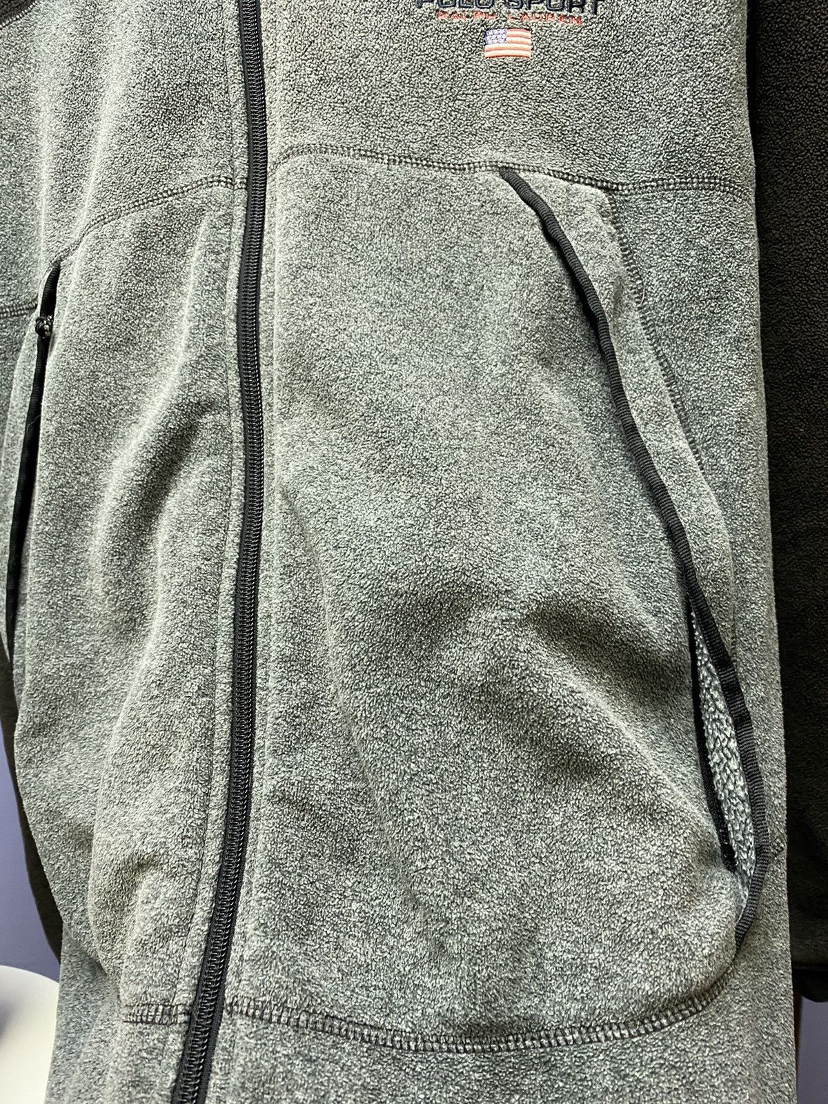 Polo Ralph Lauren × Ralph Lauren × Vintage Vintage Polo Sport Zip Fleece Hooded Jacket Size US L / EU 52-54 / 3 - 4 Thumbnail