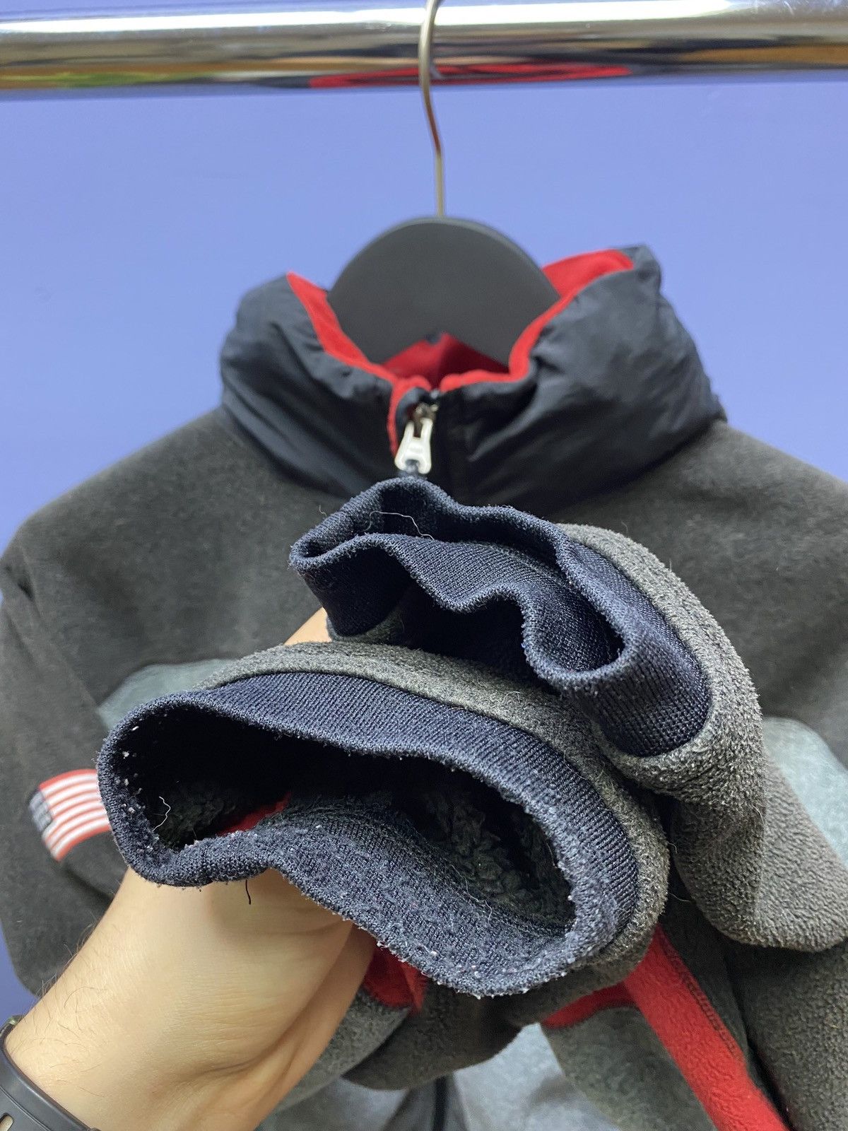 Polo Ralph Lauren × Ralph Lauren × Vintage Vintage Polo Sport Zip Fleece Hooded Jacket Size US L / EU 52-54 / 3 - 11 Thumbnail