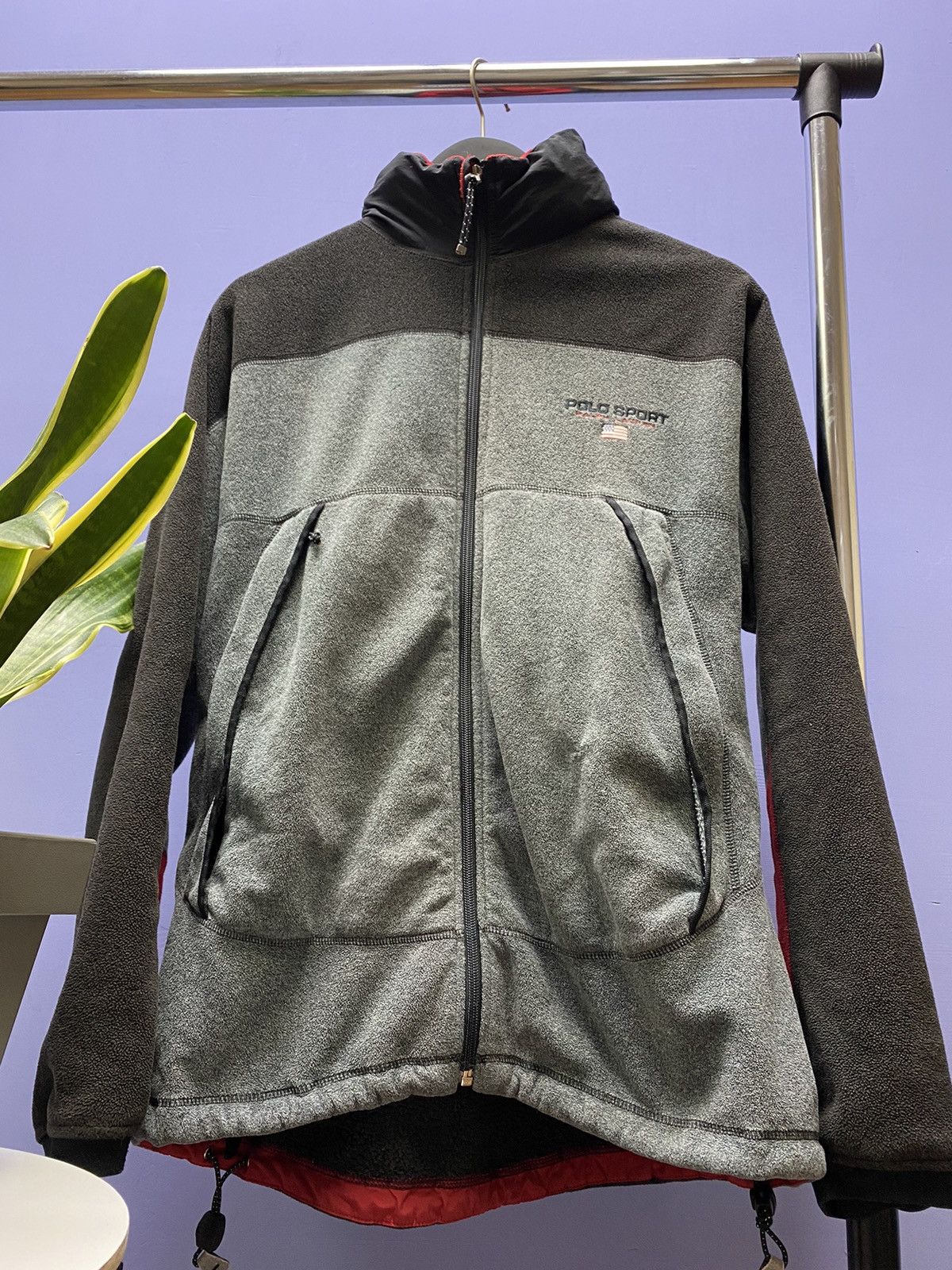 Polo Ralph Lauren × Ralph Lauren × Vintage Vintage Polo Sport Zip Fleece Hooded Jacket Size US L / EU 52-54 / 3 - 2 Thumbnail