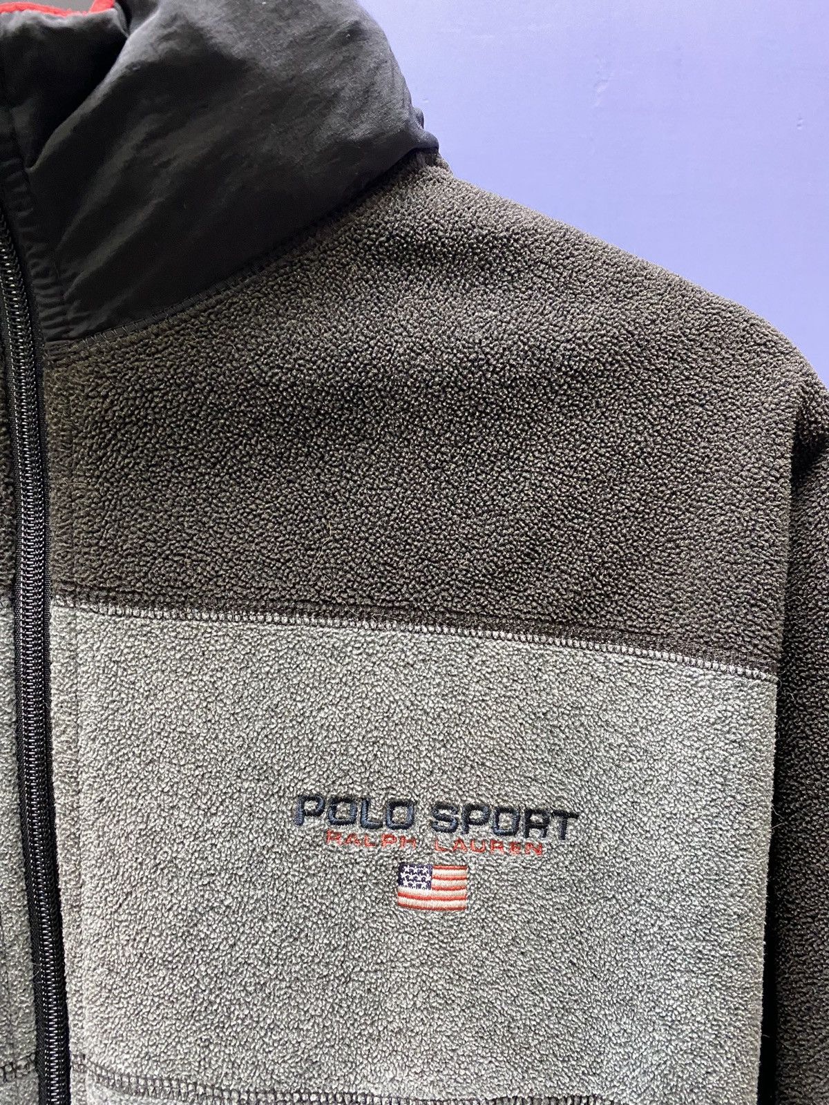 Polo Ralph Lauren × Ralph Lauren × Vintage Vintage Polo Sport Zip Fleece Hooded Jacket Size US L / EU 52-54 / 3 - 3 Thumbnail