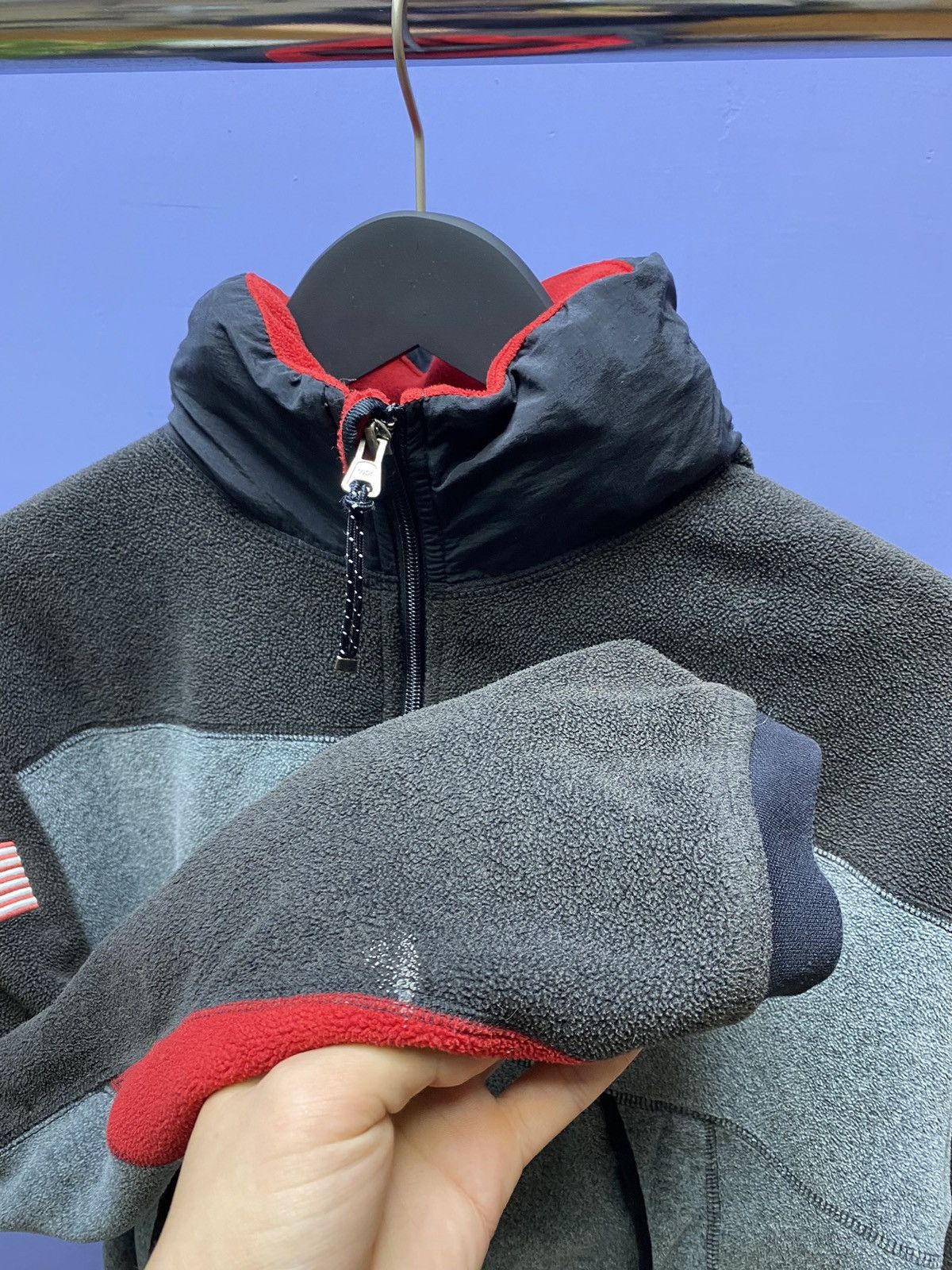 Polo Ralph Lauren × Ralph Lauren × Vintage Vintage Polo Sport Zip Fleece Hooded Jacket Size US L / EU 52-54 / 3 - 12 Thumbnail