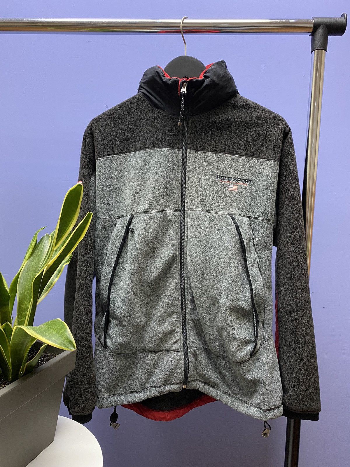 Polo Ralph Lauren × Ralph Lauren × Vintage Vintage Polo Sport Zip Fleece Hooded Jacket Size US L / EU 52-54 / 3 - 1 Thumbnail