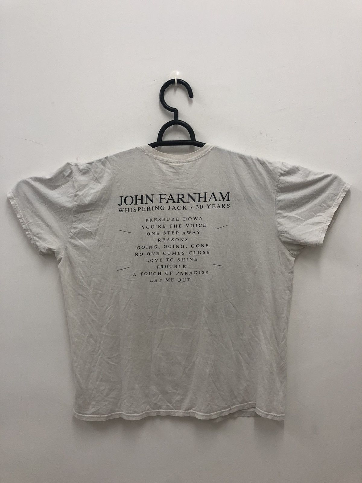 Band Tees Rare JOHN FARNHAM Whispering Jack 30 Years Promo Thrashed Size US XXL / EU 58 / 5 - 4 Thumbnail
