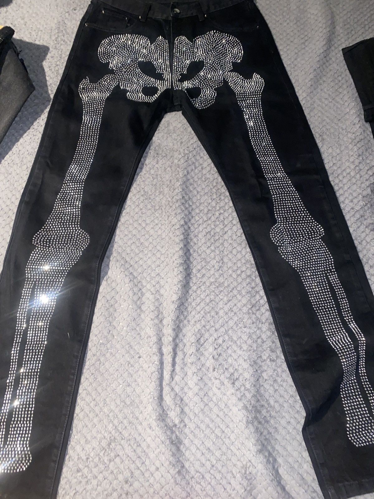Vintage × Warren Lotas Skeleton rhinestone pants Mnml Size US 32 / EU 48 - 1 Thumbnail