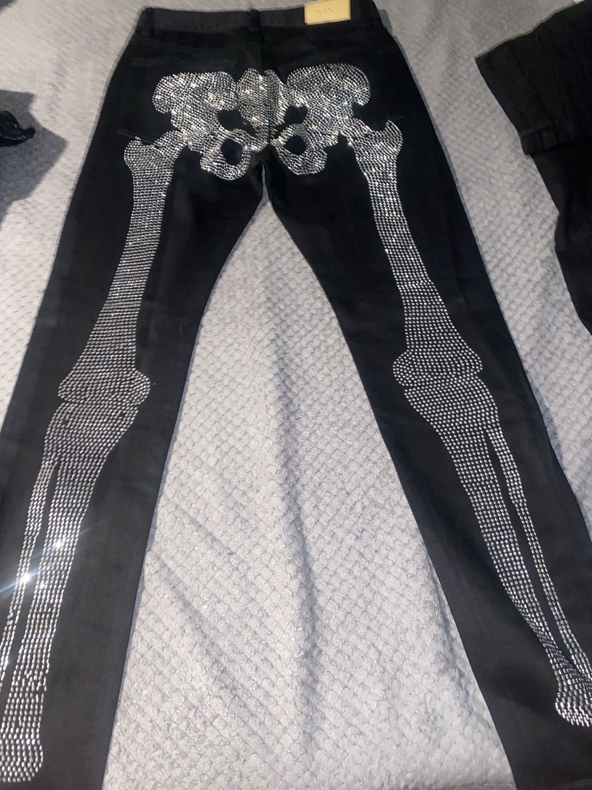 Vintage × Warren Lotas Skeleton rhinestone pants Mnml Size US 32 / EU 48 - 4 Thumbnail