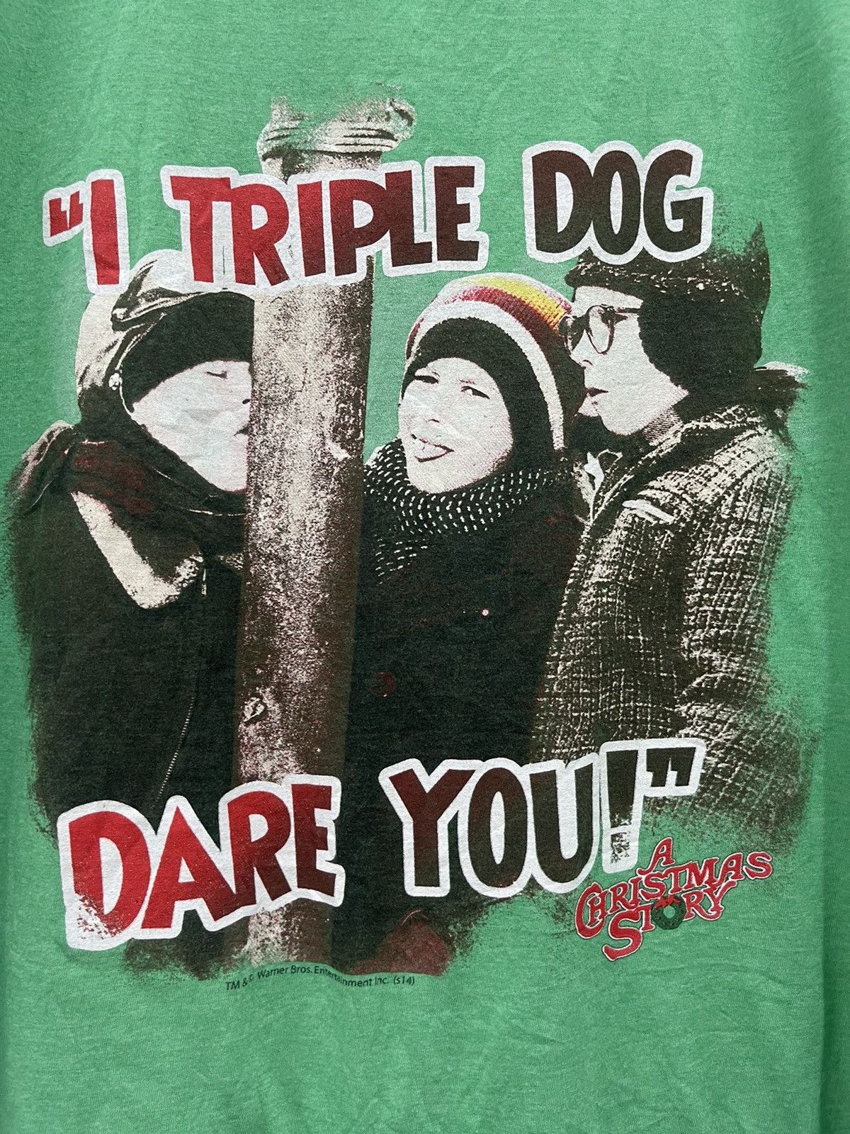 Warner Bros Rare A CHRISTMAS STORY I Triple Dog Dare You Shirt Size US XL / EU 56 / 4 - 2 Thumbnail