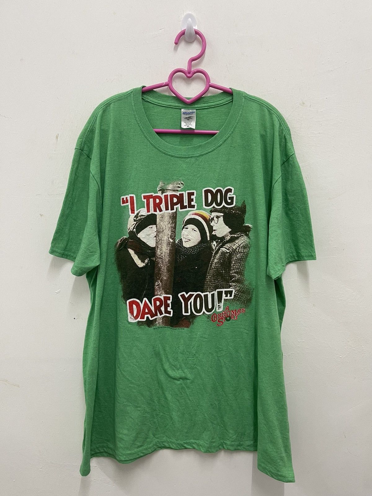 Warner Bros Rare A CHRISTMAS STORY I Triple Dog Dare You Shirt Size US XL / EU 56 / 4 - 1 Thumbnail