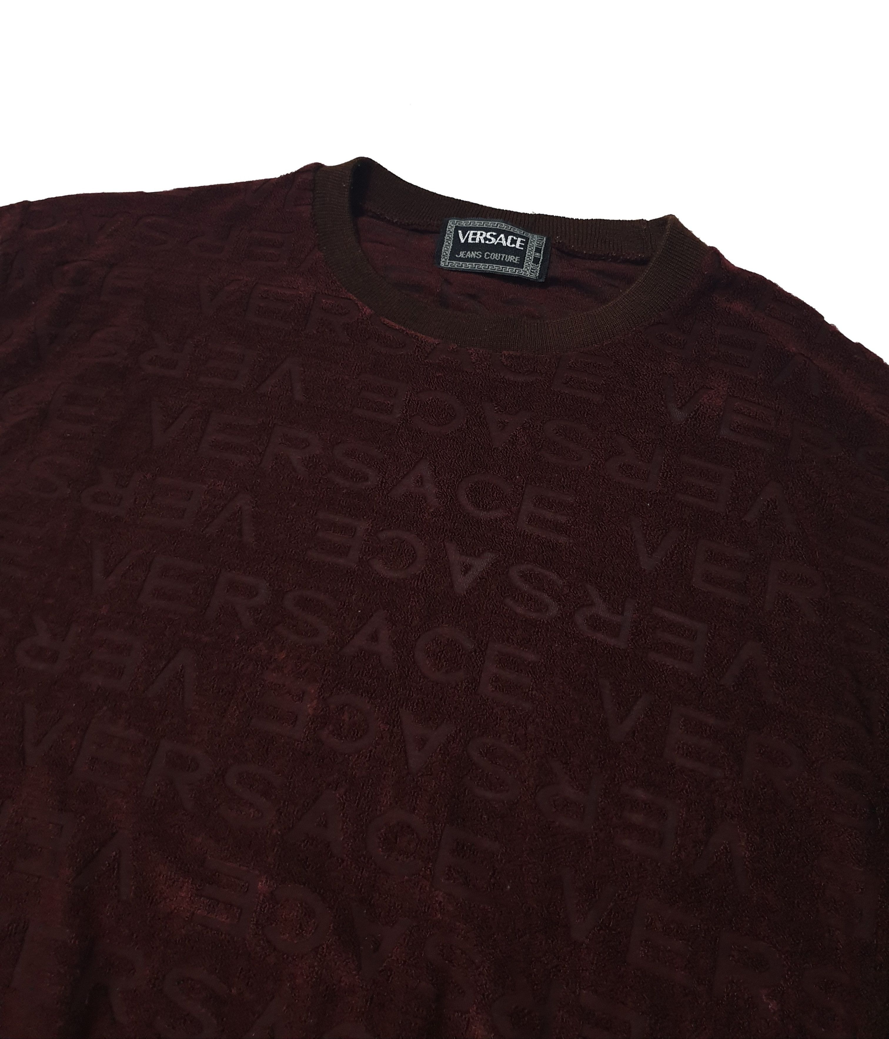 Versace Vintage Versace Jeans Couture Spell Out Logo Sweatshirt Size US M / EU 48-50 / 2 - 1 Thumbnail