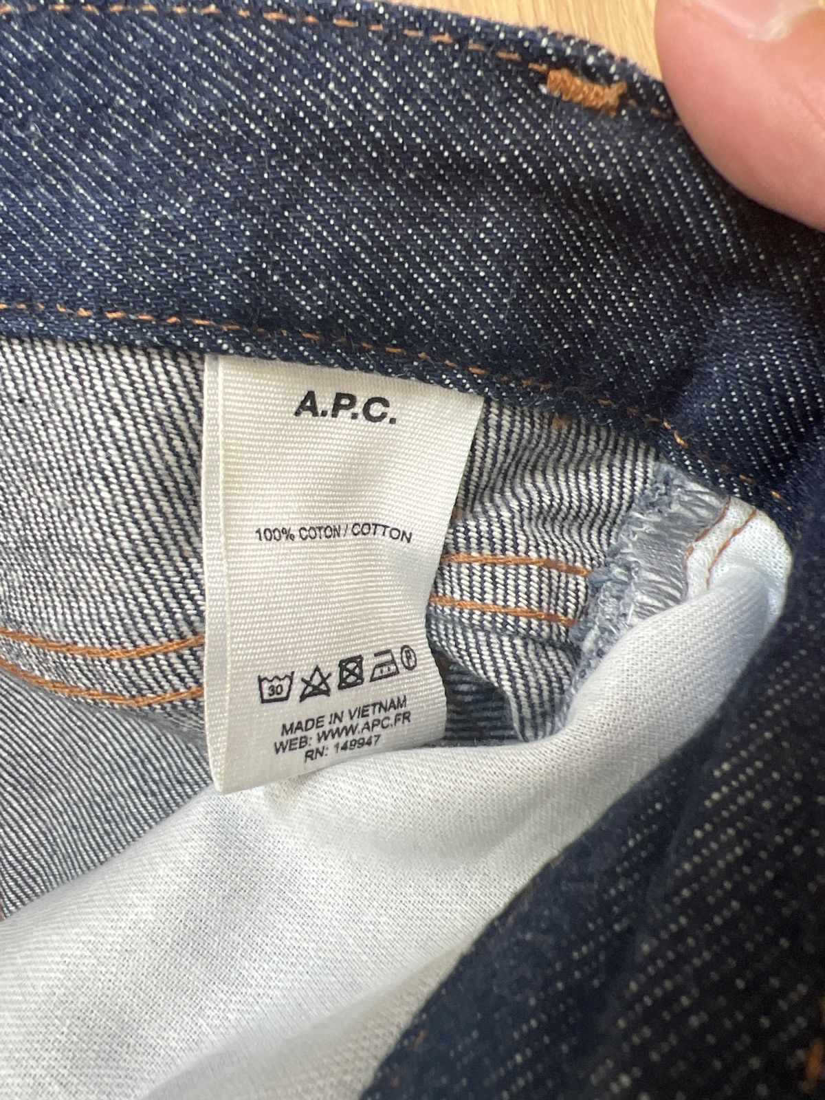 A.P.C. APC Jean Standard Raw Denim Size US 27 - 3 Thumbnail