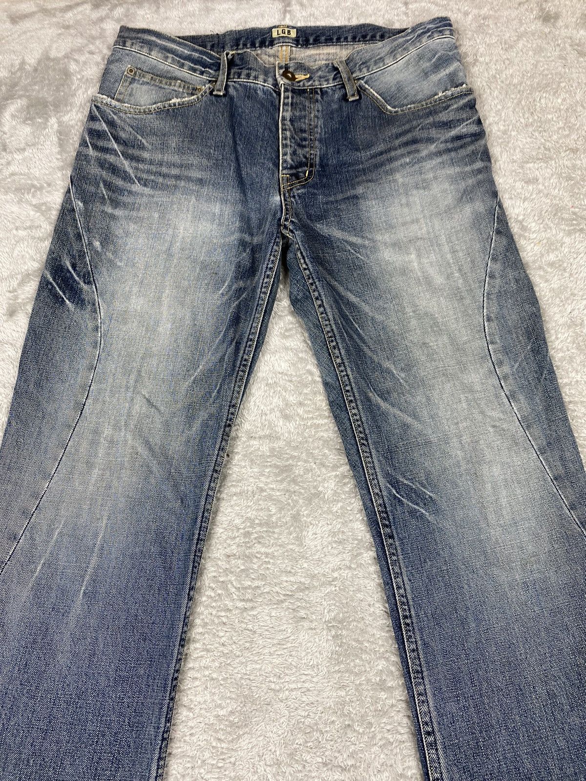 Le Grande Bleu (L.G.B.) L.G.B Split Denim Jeans. S0300 Size US 33 - 3 Thumbnail
