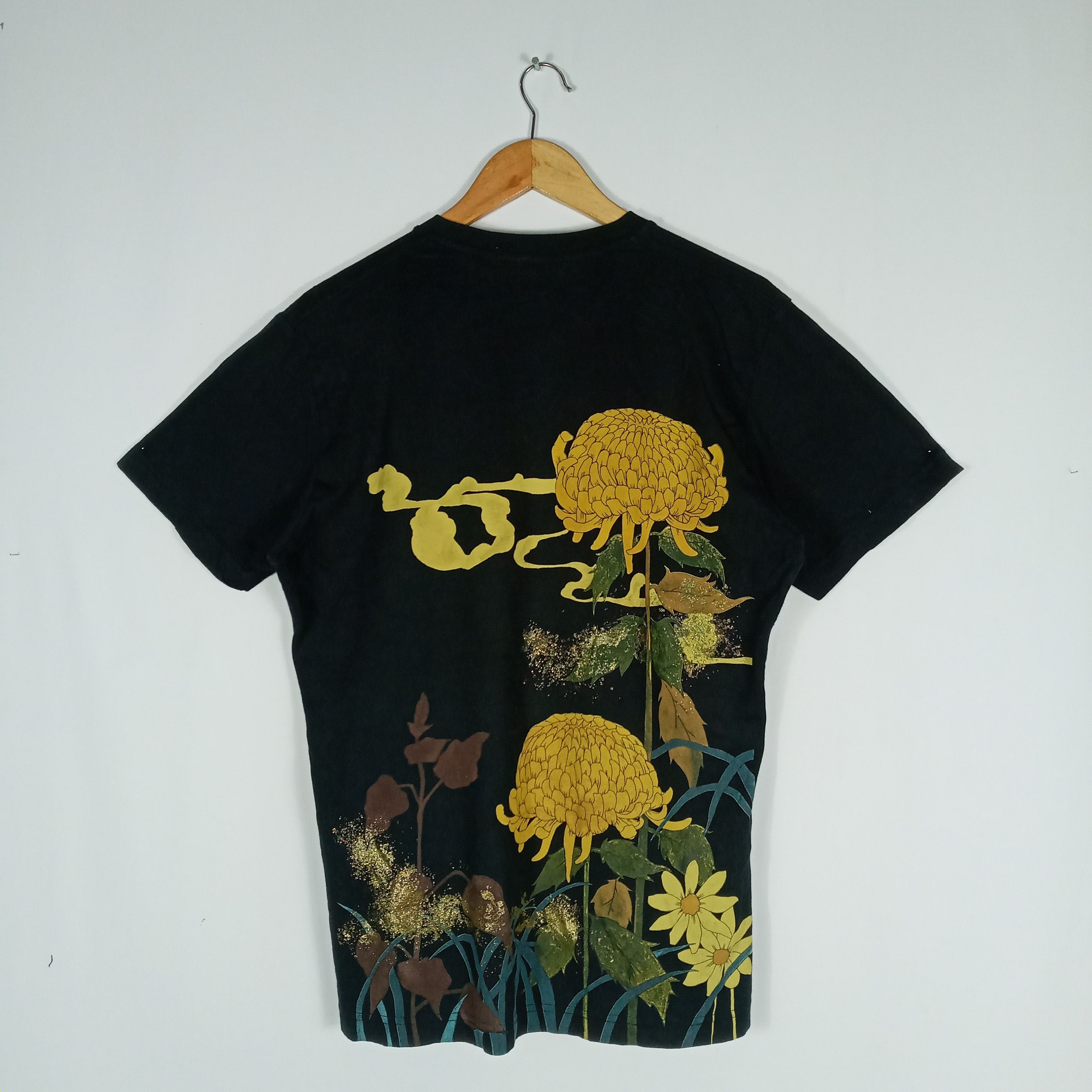 Japanese Brand × Vintage Big Print Hit Sukajan Art Of Beautiful Sunflower Tee Size US M / EU 48-50 / 2 - 3 Thumbnail