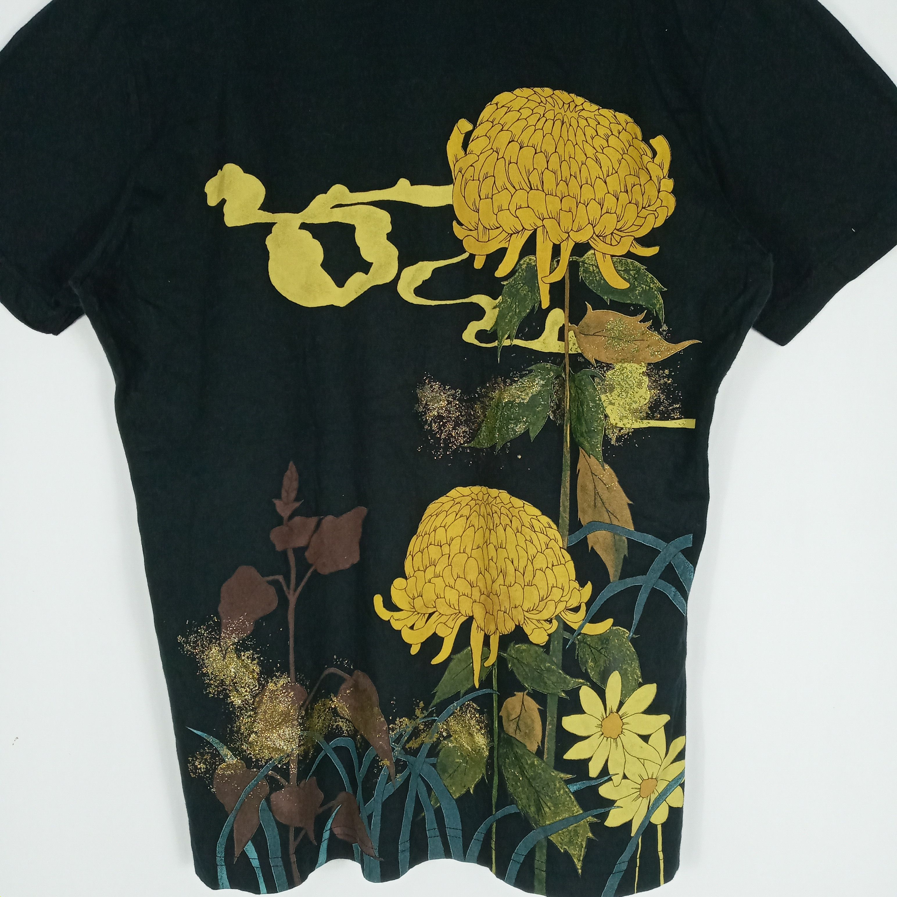 Japanese Brand × Vintage Big Print Hit Sukajan Art Of Beautiful Sunflower Tee Size US M / EU 48-50 / 2 - 4 Thumbnail