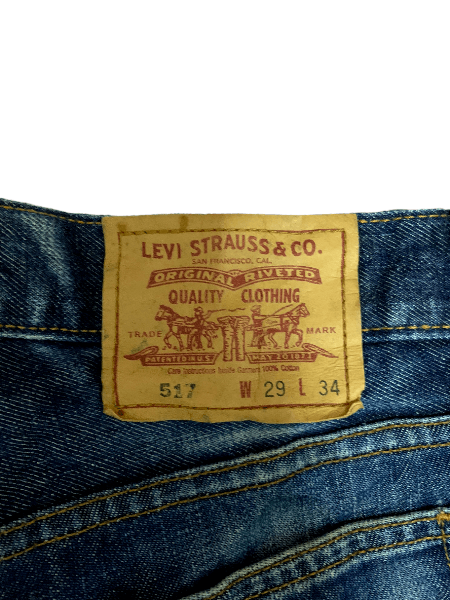 Levi's × Levi's Vintage Clothing Vintage 90s Levis 517 Mud Wash Distressed Jean Shorts Jorts Size US 28 / EU 44 - 4 Thumbnail