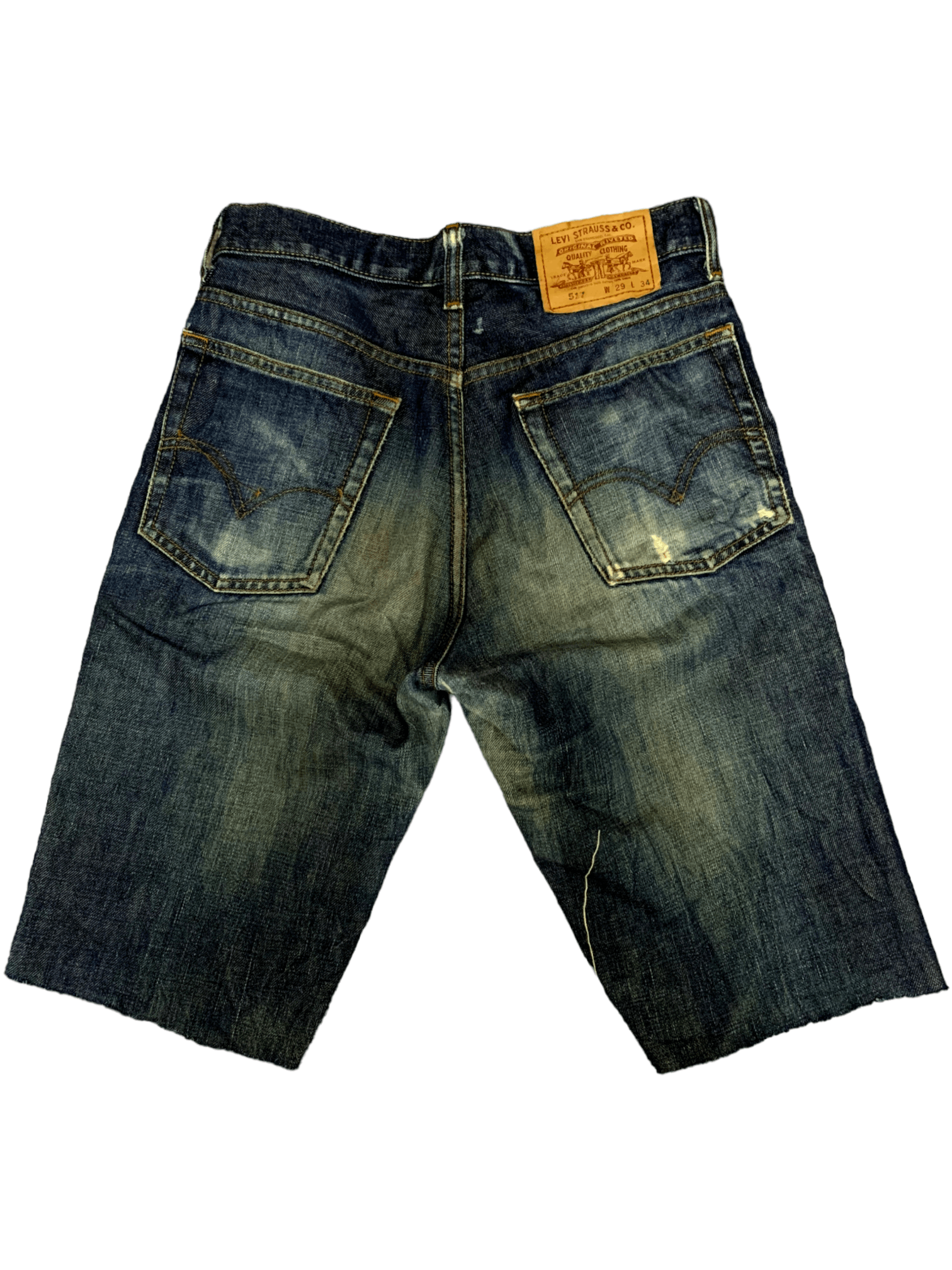 Levi's × Levi's Vintage Clothing Vintage 90s Levis 517 Mud Wash Distressed Jean Shorts Jorts Size US 28 / EU 44 - 2 Thumbnail