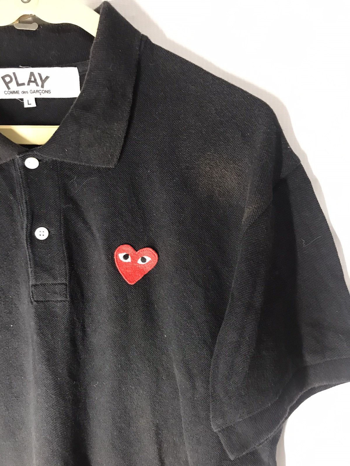 Comme des Garcons PLAY × Japanese Brand × Vintage Vintage play comme des garçons sun faded polos Size US L / EU 52-54 / 3 - 7 Thumbnail