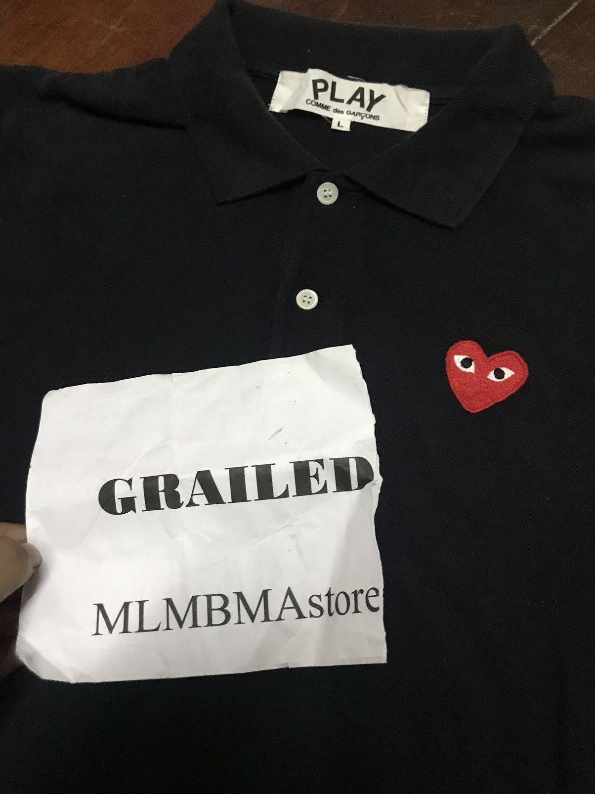 Comme des Garcons PLAY × Japanese Brand × Vintage Vintage play comme des garçons sun faded polos Size US L / EU 52-54 / 3 - 1 Thumbnail