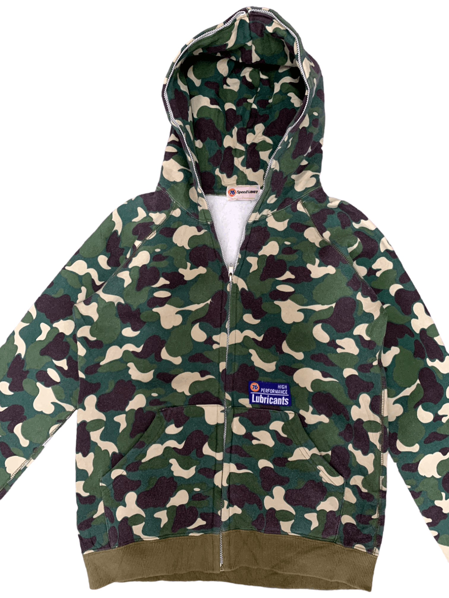 Japanese Brand Vintage Lubricant 76 Camouflage Pull Over Zipper Hoodie Size US S / EU 44-46 / 1 - 6 Thumbnail