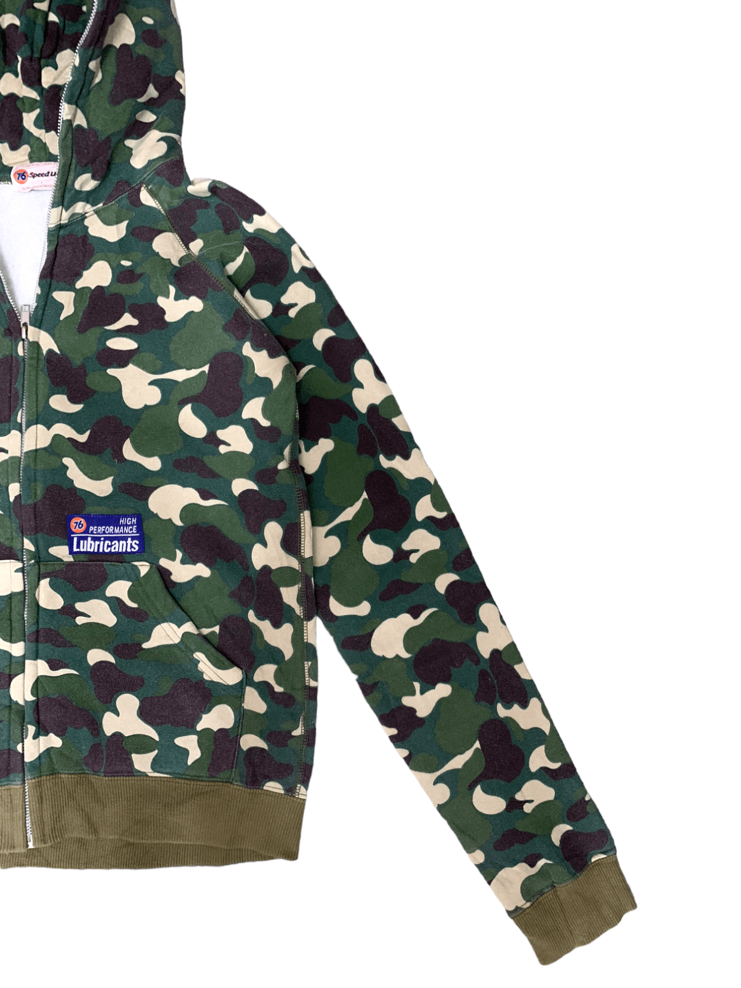 Japanese Brand Vintage Lubricant 76 Camouflage Pull Over Zipper Hoodie Size US S / EU 44-46 / 1 - 9 Thumbnail