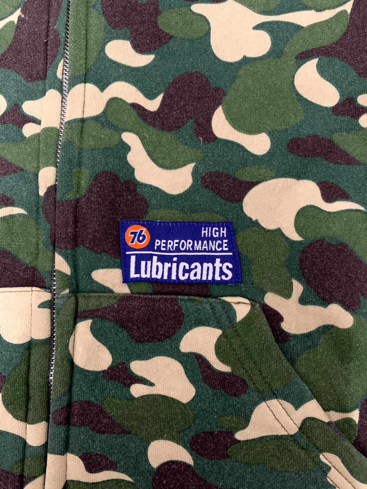 Japanese Brand Vintage Lubricant 76 Camouflage Pull Over Zipper Hoodie Size US S / EU 44-46 / 1 - 5 Thumbnail