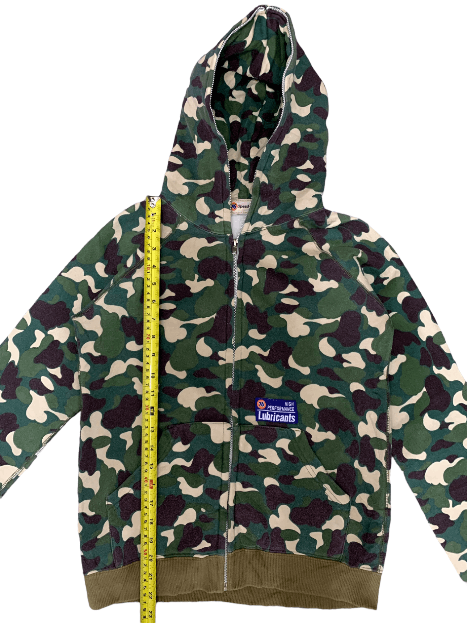 Japanese Brand Vintage Lubricant 76 Camouflage Pull Over Zipper Hoodie Size US S / EU 44-46 / 1 - 12 Thumbnail