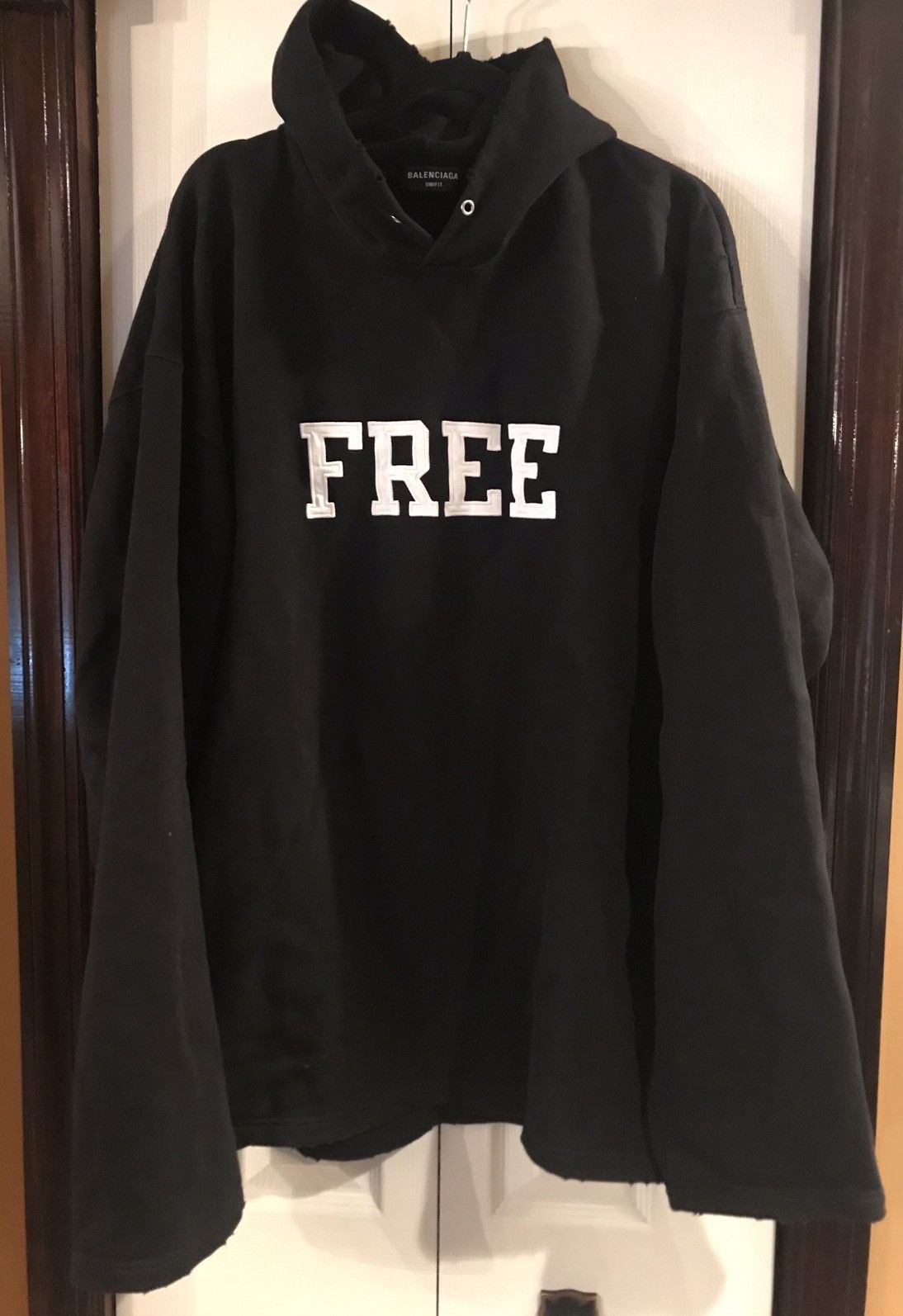 Balenciaga Balenciaga “Free” unifit hoodie | Grailed
