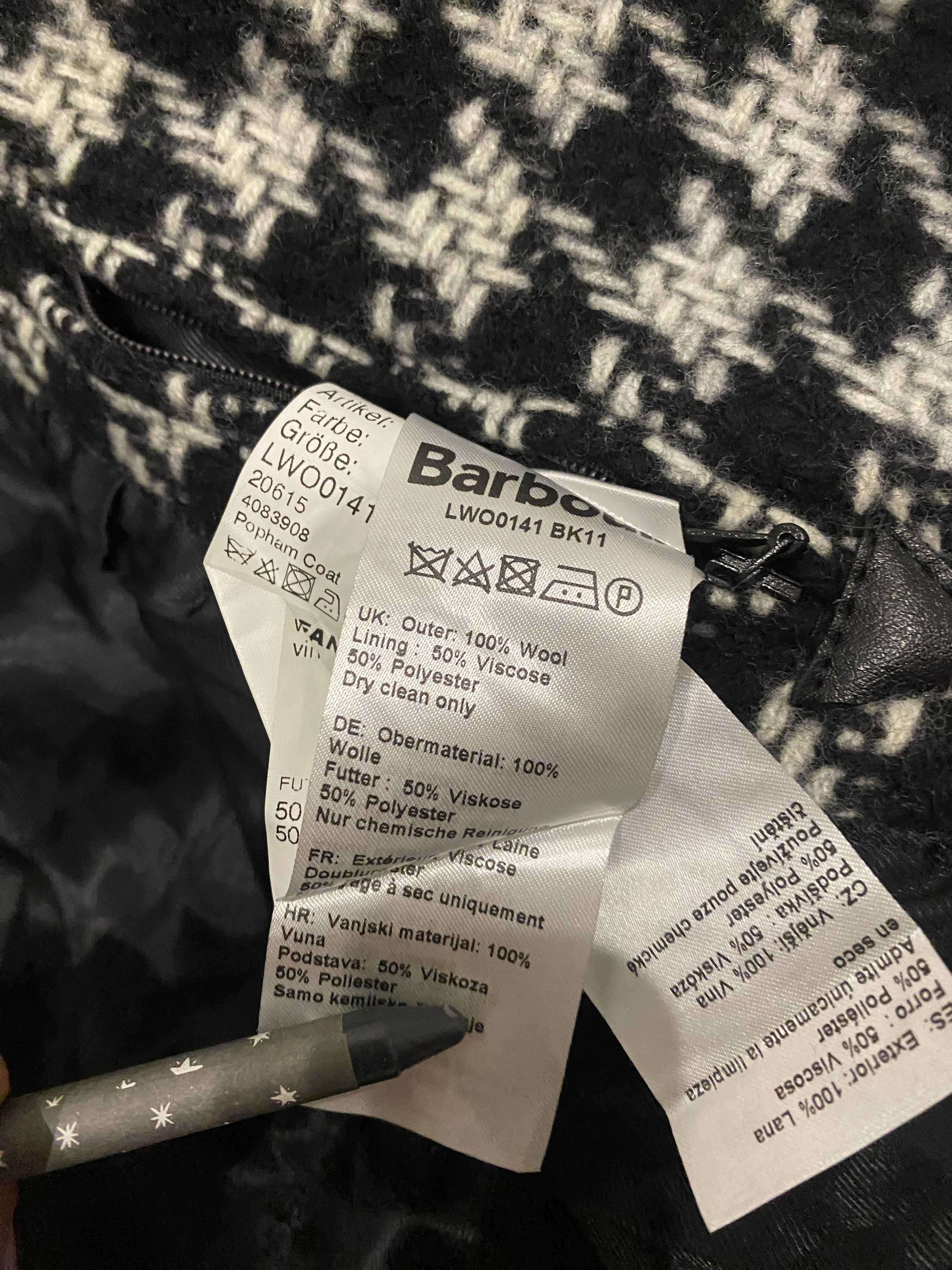 Barbour × Harris Tweed Barbour International Black Streak Popham Wool jacket Size S Size S / US 4 / IT 40 - 6 Thumbnail