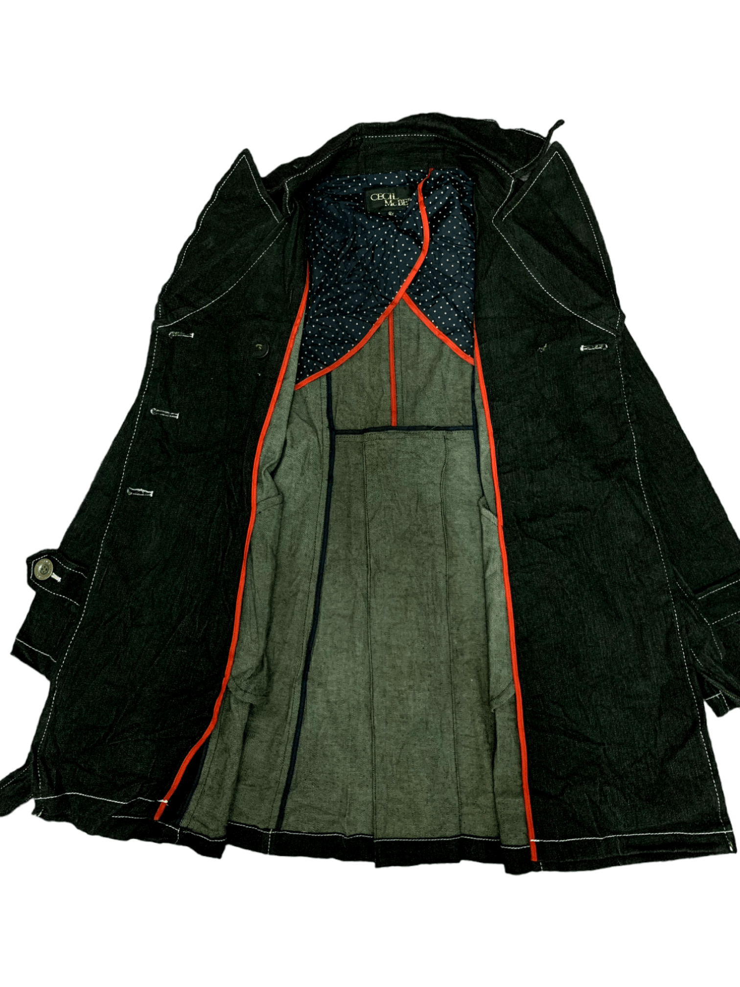 Japanese Brand × Seditionaries Vintage Cecil McBee Double Breast Denim Jacket Size S / US 4 / IT 40 - 5 Thumbnail