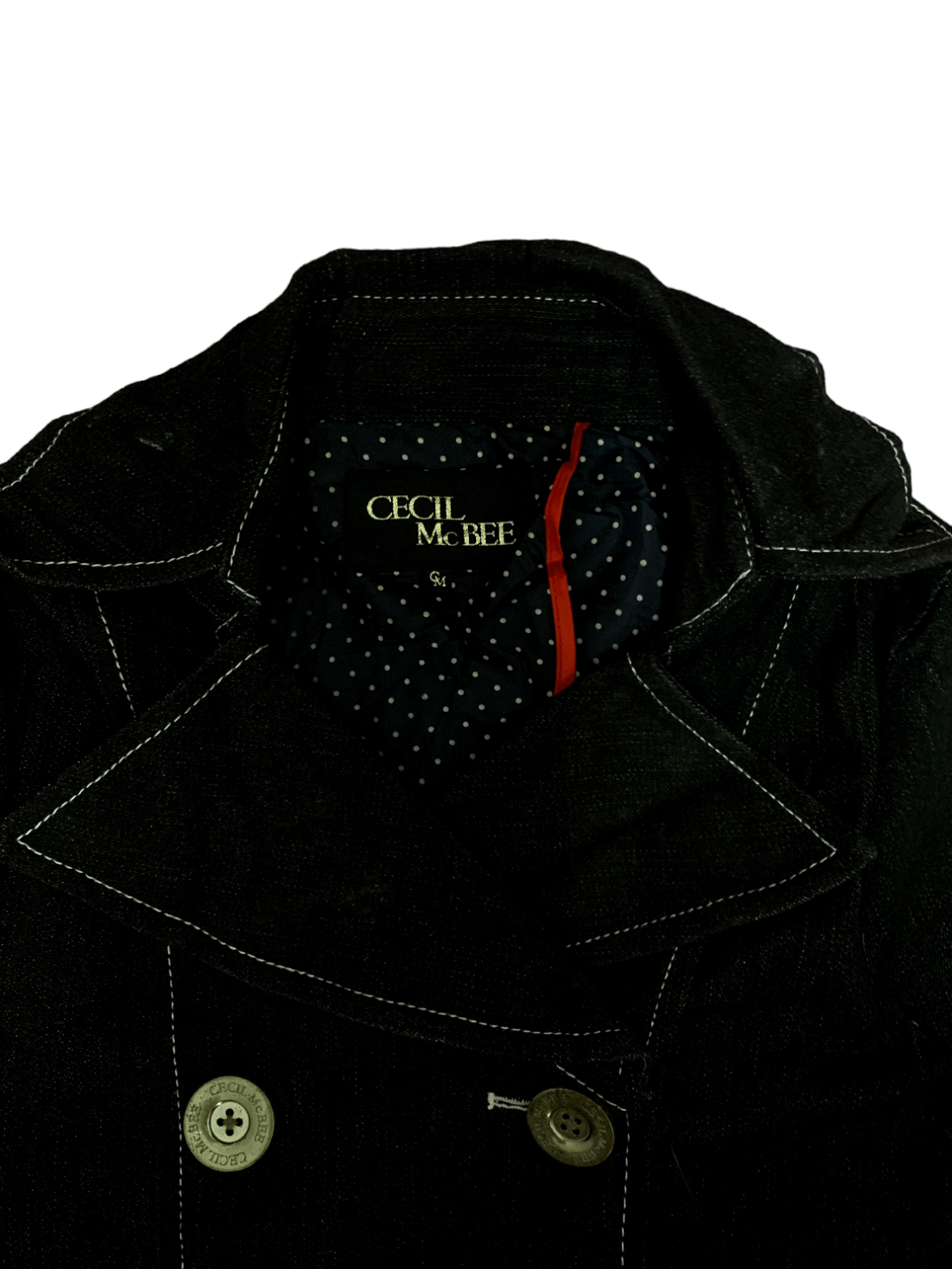 Japanese Brand × Seditionaries Vintage Cecil McBee Double Breast Denim Jacket Size S / US 4 / IT 40 - 4 Thumbnail