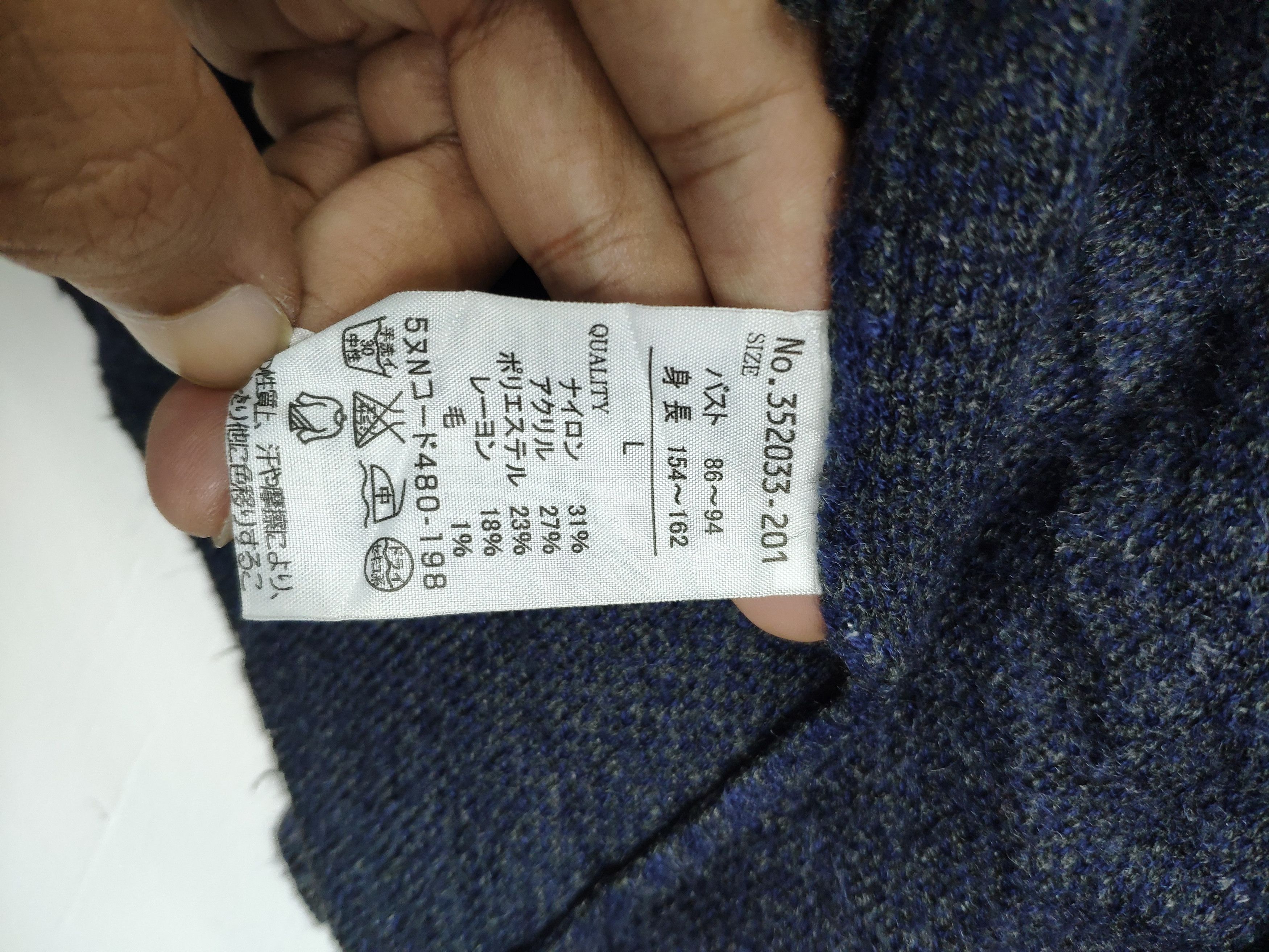 Designer × Japanese Brand × Vintage Vintage Wool Cardigan Hoodies by Alpha Cubic Size US M / EU 48-50 / 2 - 10 Thumbnail