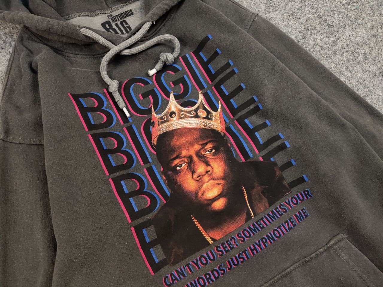 Rap Tees The Notorious B.I.G. Vintage Gray Logo Oversize Hoodie Size US L / EU 52-54 / 3 - 12 Thumbnail