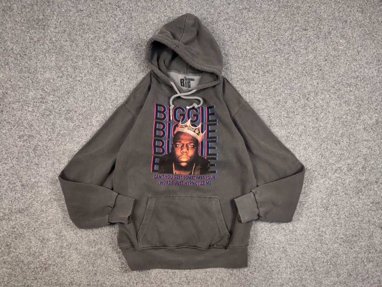 Rap Tees The Notorious B.I.G. Vintage Gray Logo Oversize Hoodie Size US L / EU 52-54 / 3 - 13 Thumbnail