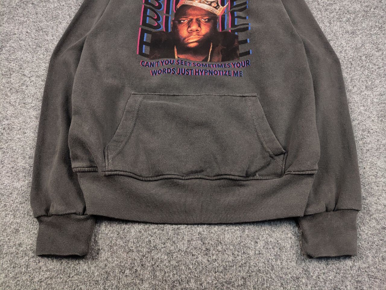 Rap Tees The Notorious B.I.G. Vintage Gray Logo Oversize Hoodie Size US L / EU 52-54 / 3 - 9 Thumbnail
