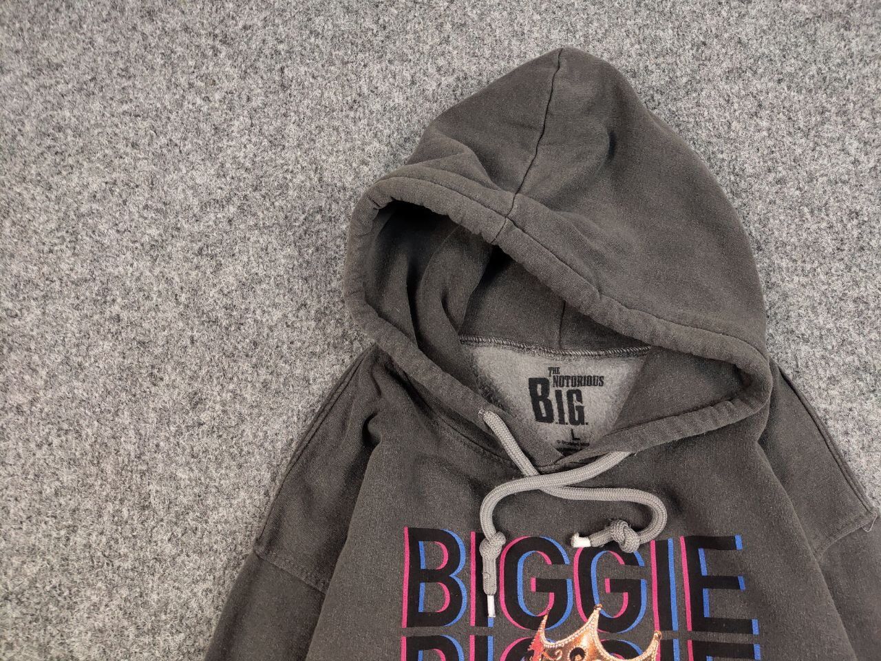 Rap Tees The Notorious B.I.G. Vintage Gray Logo Oversize Hoodie Size US L / EU 52-54 / 3 - 11 Thumbnail