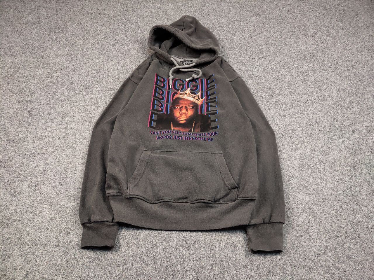 Rap Tees The Notorious B.I.G. Vintage Gray Logo Oversize Hoodie Size US L / EU 52-54 / 3 - 2 Thumbnail