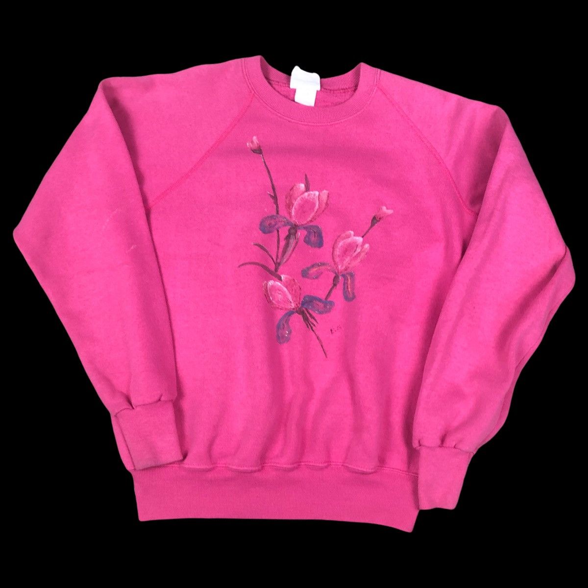Vintage Vintage 90s Lee Tulips Flower Art Pink Crewneck Adult Size M Size US M / EU 48-50 / 2 - 1 Thumbnail