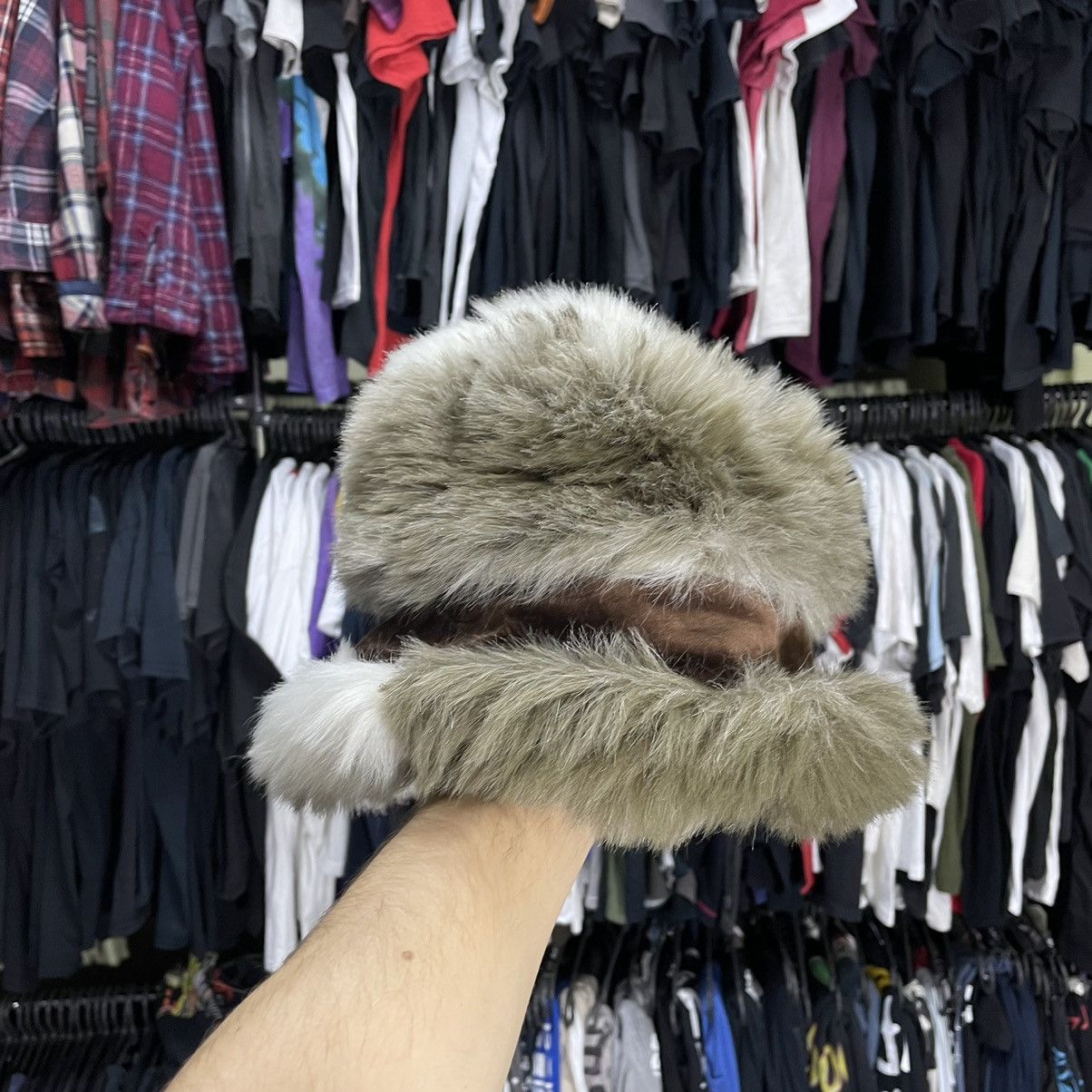 Vintage Vintage 90s Cream Mohair Fuzzy Bucket Hat Grunge Baggy OS Size ONE SIZE - 4 Thumbnail