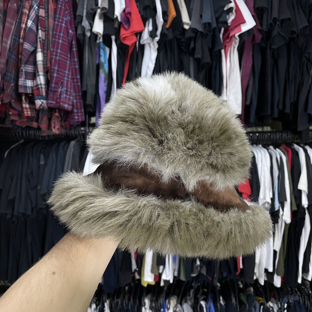 Vintage Vintage 90s Cream Mohair Fuzzy Bucket Hat Grunge Baggy OS Size ONE SIZE - 1 Thumbnail