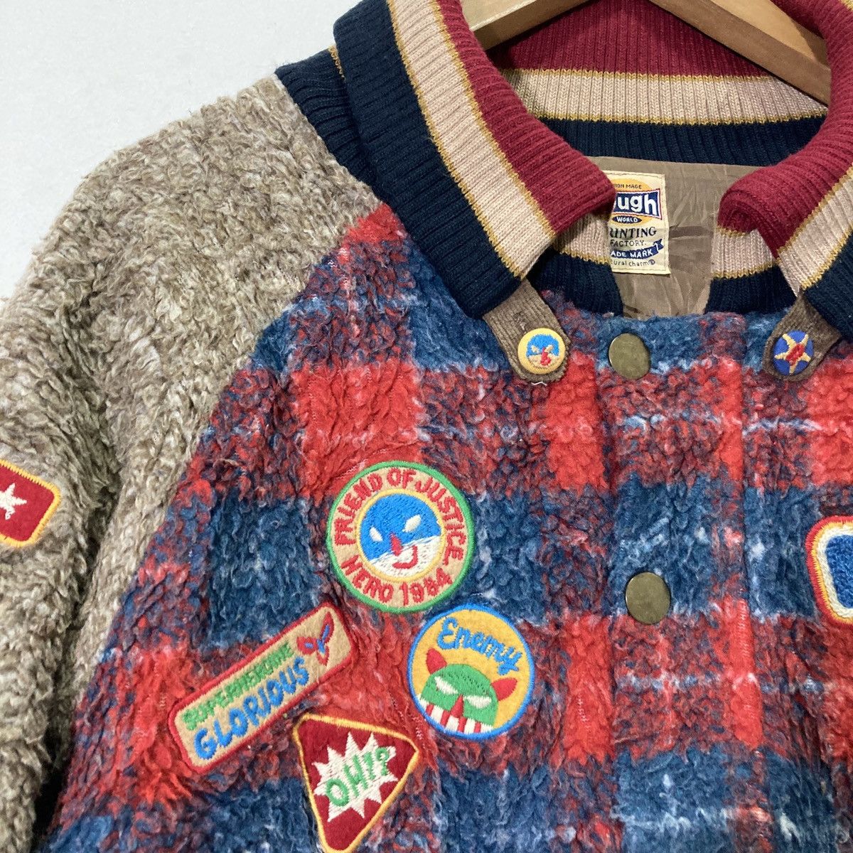 20471120 🇯🇵 ROUGH NATURAL UNION MADE FLEECE VARSITY JACKET Size US M / EU 48-50 / 2 - 6 Thumbnail