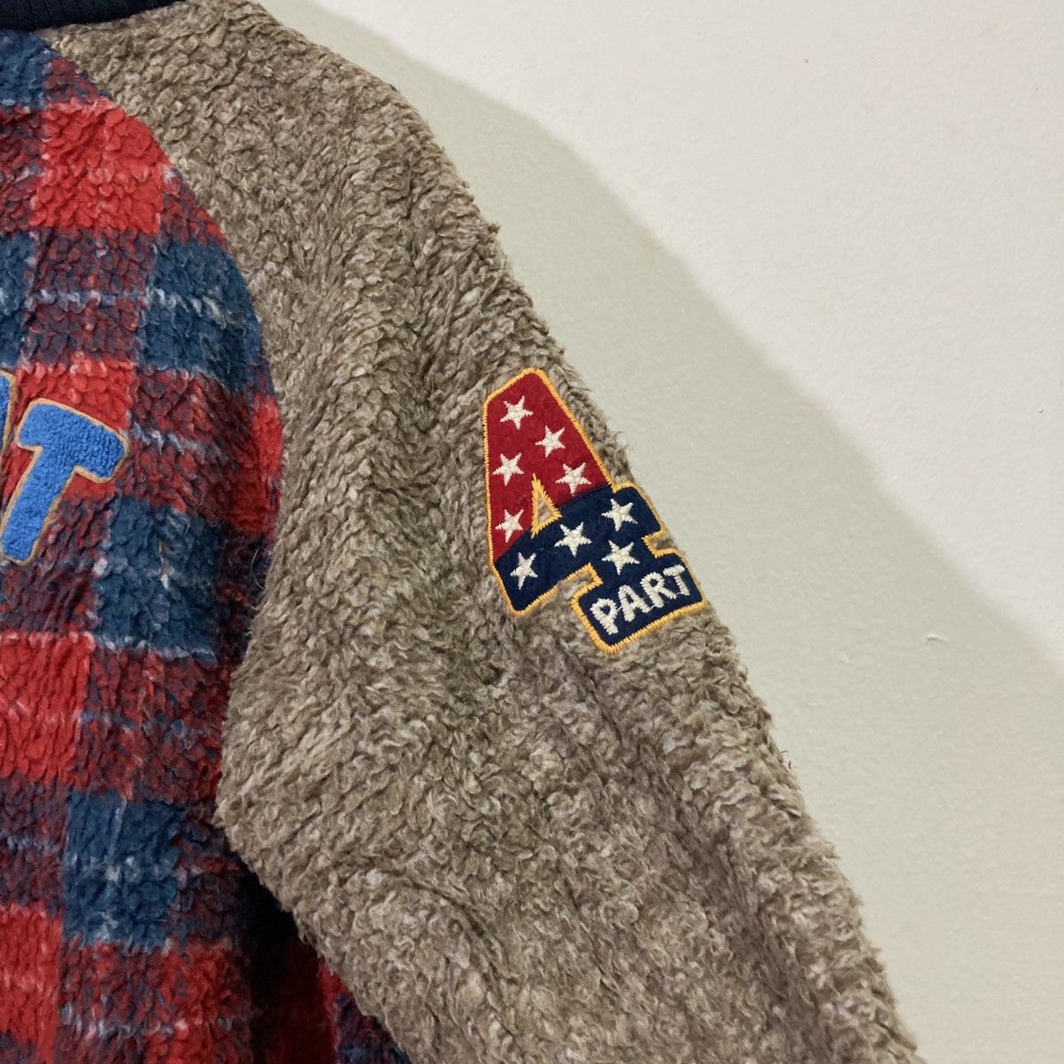 20471120 🇯🇵 ROUGH NATURAL UNION MADE FLEECE VARSITY JACKET Size US M / EU 48-50 / 2 - 12 Thumbnail