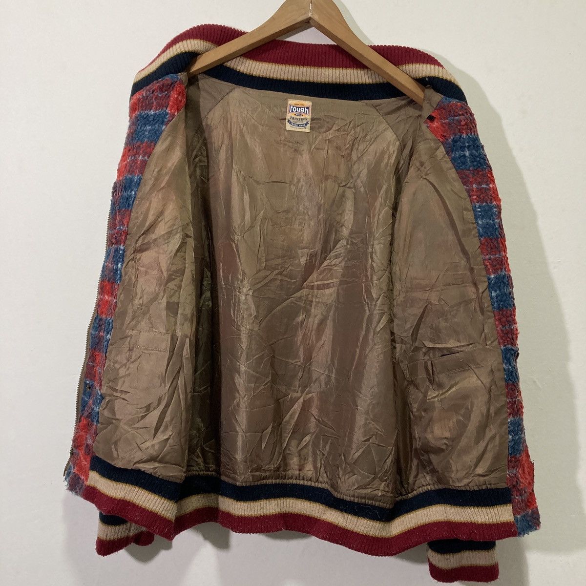 20471120 🇯🇵 ROUGH NATURAL UNION MADE FLEECE VARSITY JACKET Size US M / EU 48-50 / 2 - 13 Thumbnail