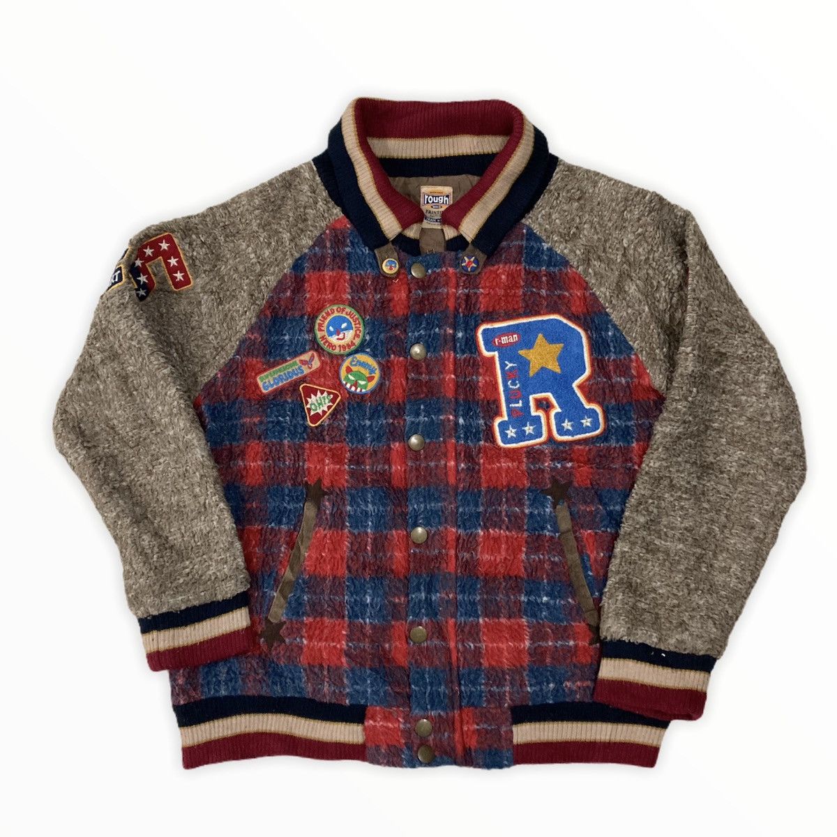 🇯🇵 ROUGH NATURAL UNION MADE FLEECE VARSITY JACKET