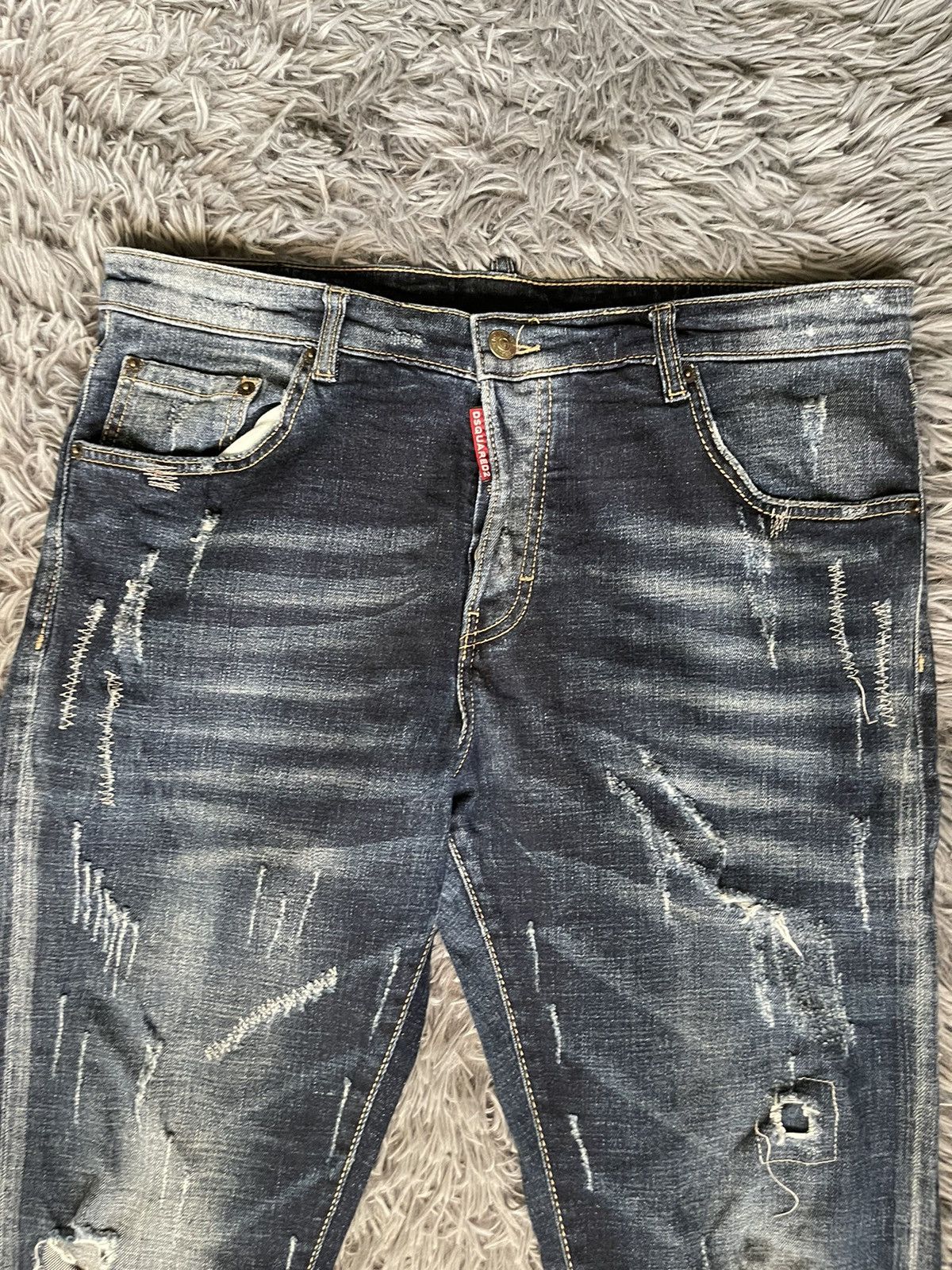 Dsquared2 × Japanese Brand Dsquared2 faded distressed Y2K Japanese style jeans Size US 36 / EU 52 - 4 Thumbnail