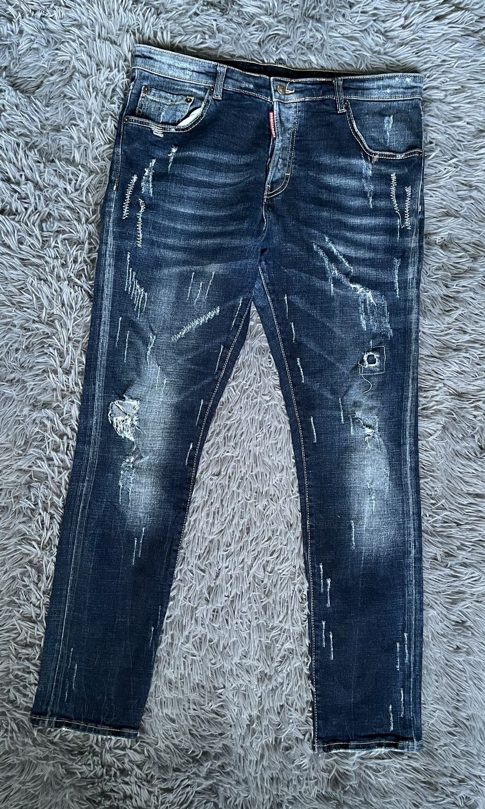 Dsquared2 × Japanese Brand Dsquared2 faded distressed Y2K Japanese style jeans Size US 36 / EU 52 - 1 Thumbnail