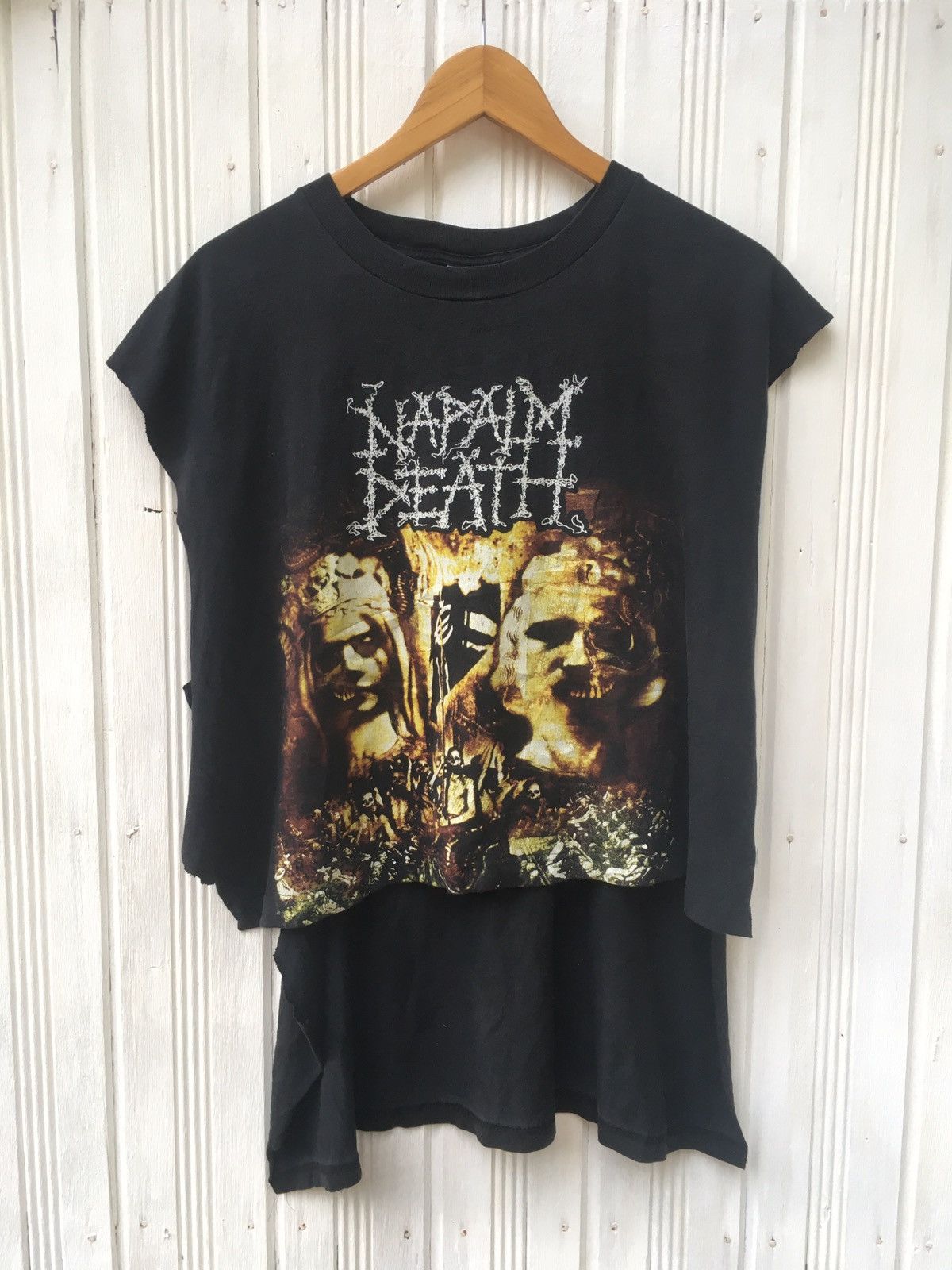 Band Tees × Vintage Vintage Napalm Death Order Of The Leech Distressed Shirt Size US L / EU 52-54 / 3 - 1 Thumbnail