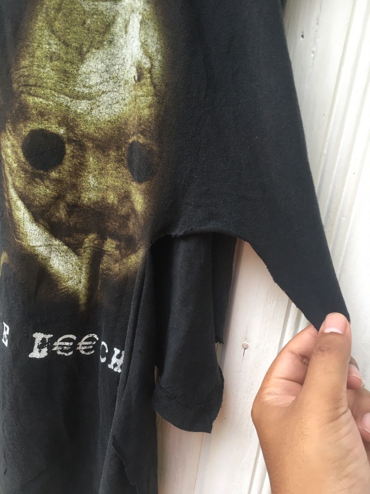 Band Tees × Vintage Vintage Napalm Death Order Of The Leech Distressed Shirt Size US L / EU 52-54 / 3 - 6 Thumbnail