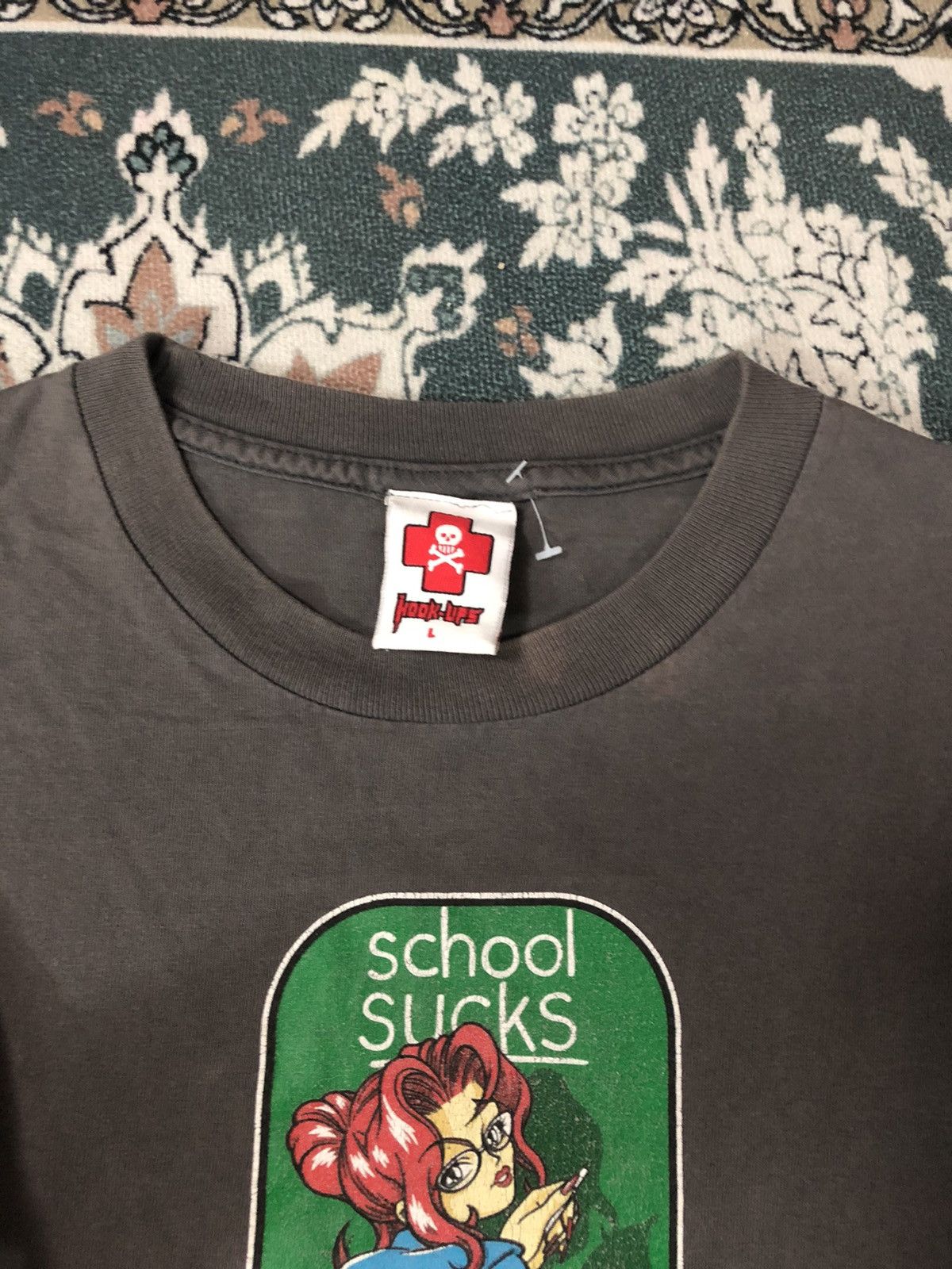 Hook-Ups × Vintage Best offer 🤝 Vintage Hook-Ups School Sucks T Shirt Size US L / EU 52-54 / 3 - 3 Thumbnail