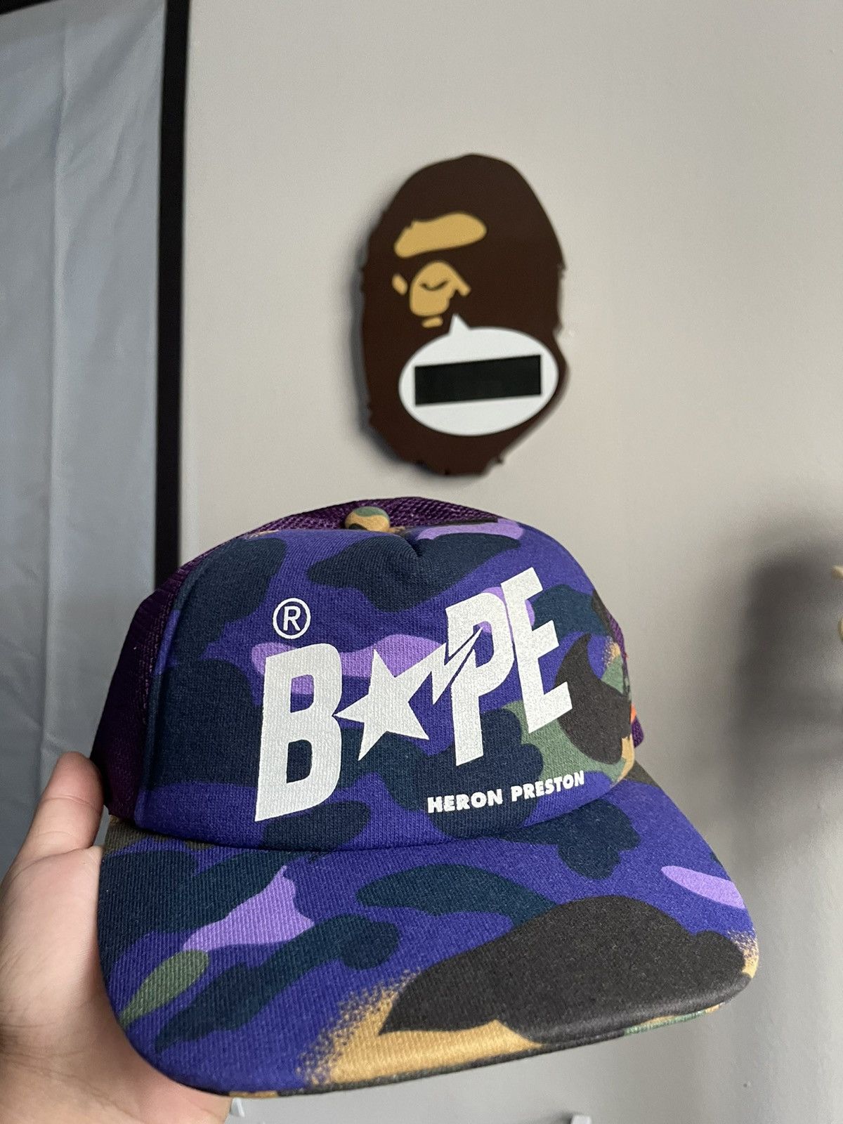 Bape BAPE x HERON PRESTON MIX 1ST CAMO MESH CAP | Grailed