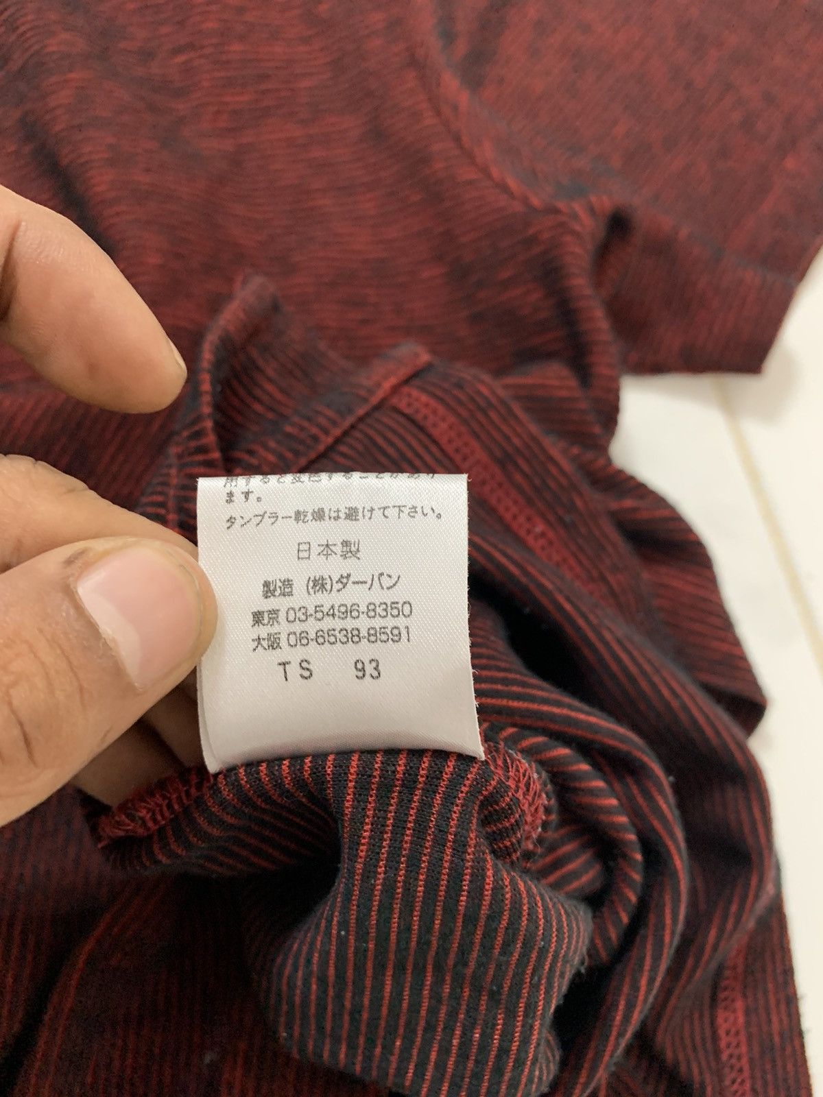Yohji Yamamoto Yohji Yamamoto AAR Durban Stripe Tee Size US S / EU 44-46 / 1 - 7 Thumbnail