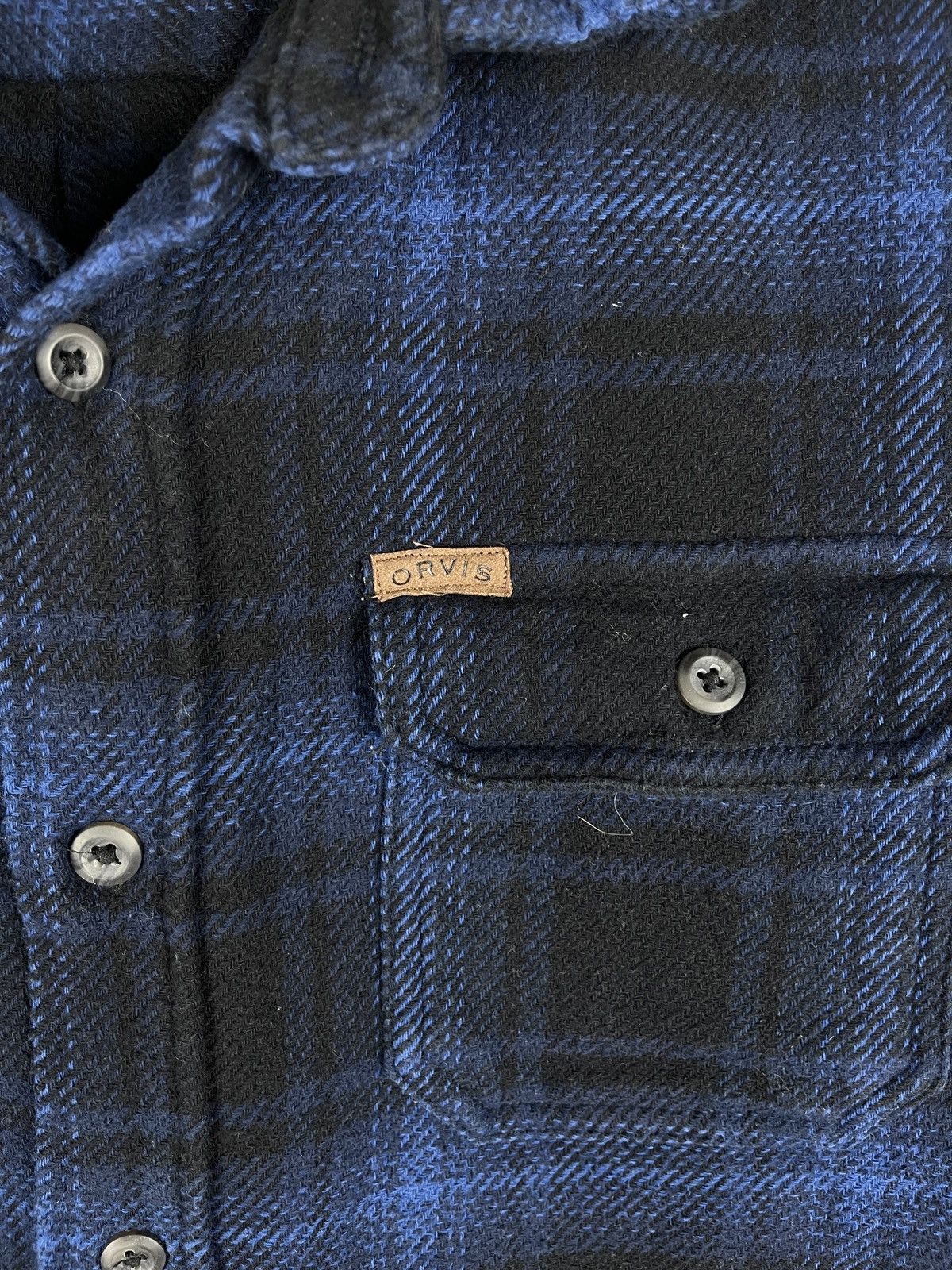 Orvis Orvis flannel checkered blue plaid long sleeve shirt Size US XL / EU 56 / 4 - 6 Thumbnail